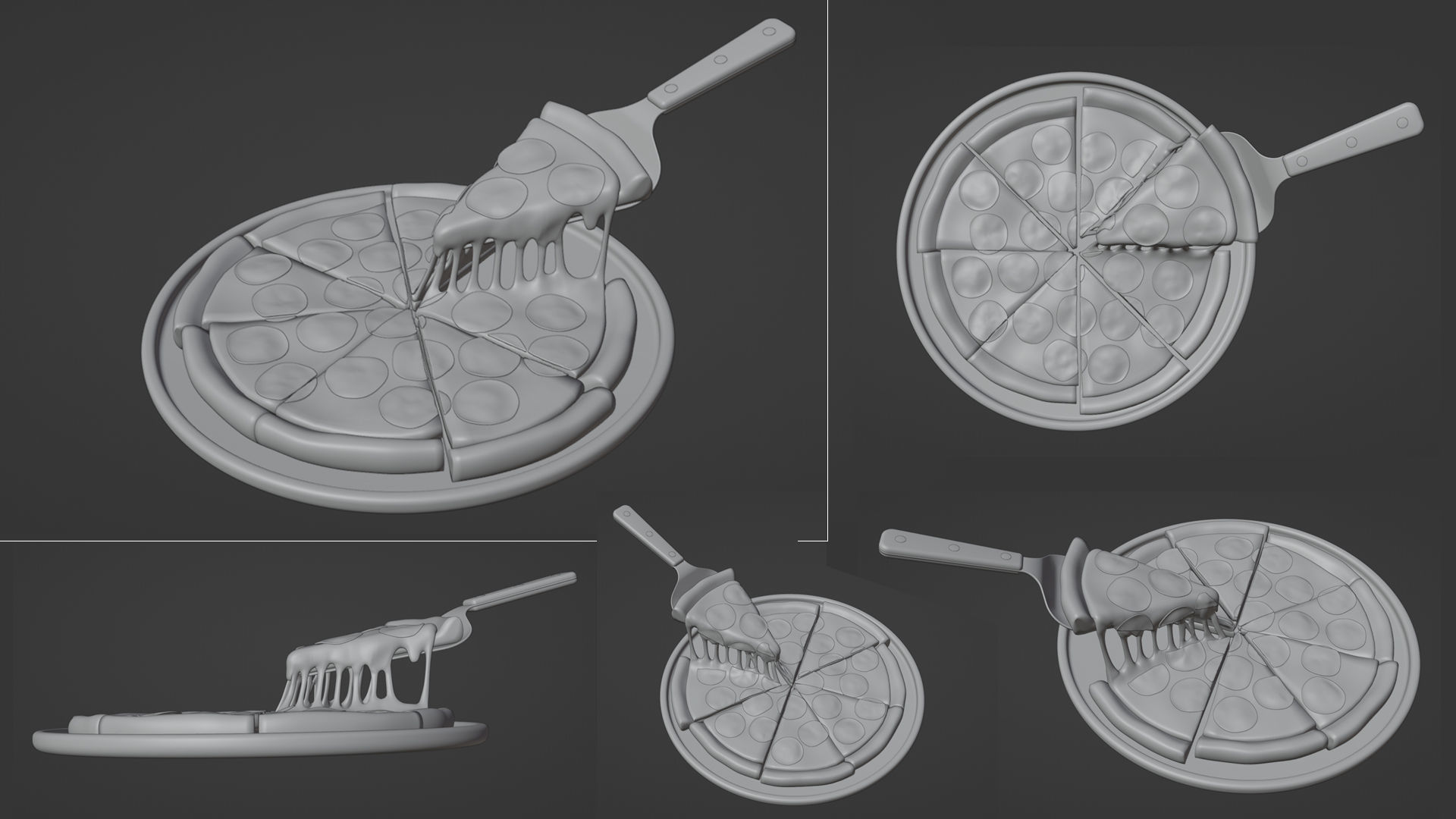 Pizza Pepperoni Slice 001 3D model_12