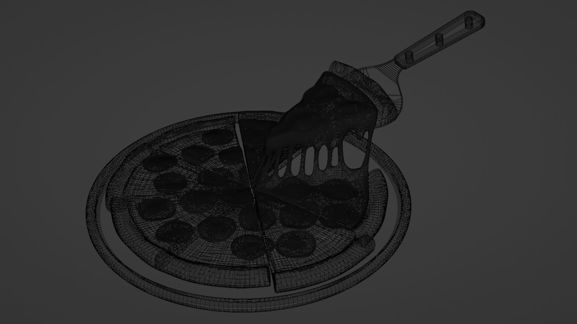 Pizza Pepperoni Slice 001 3D model_13