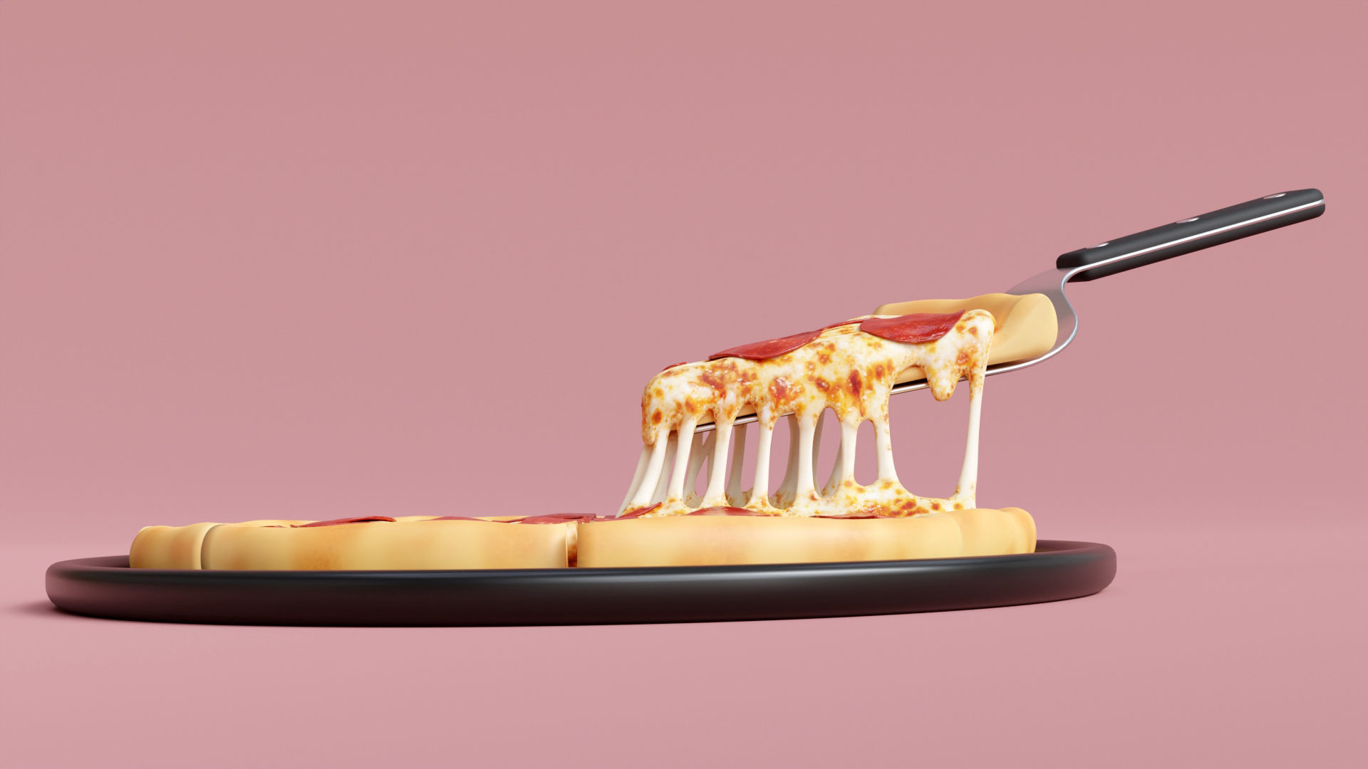 Pizza Pepperoni Slice 001 3D model_3