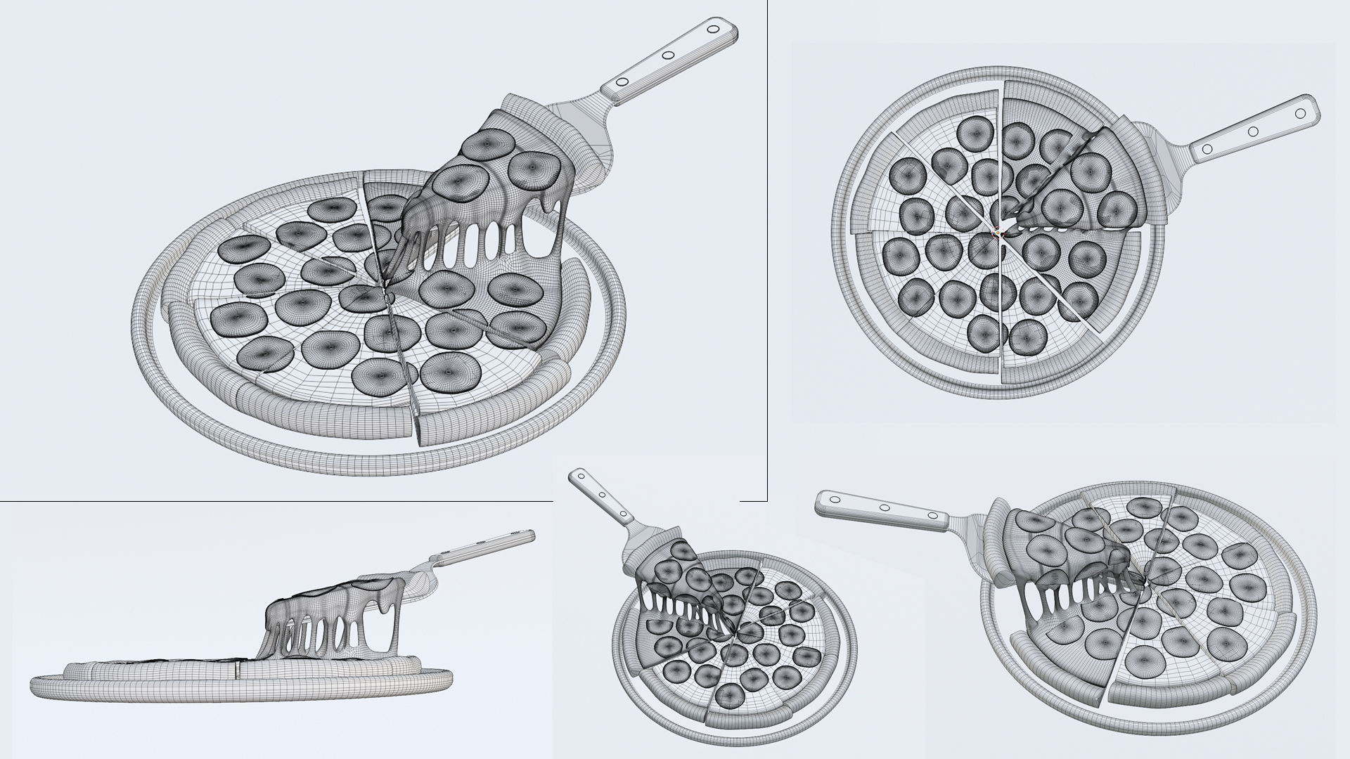 Pizza Pepperoni Slice 001 3D model_9