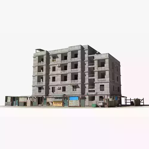 Slum x24 Low-poly 3D model