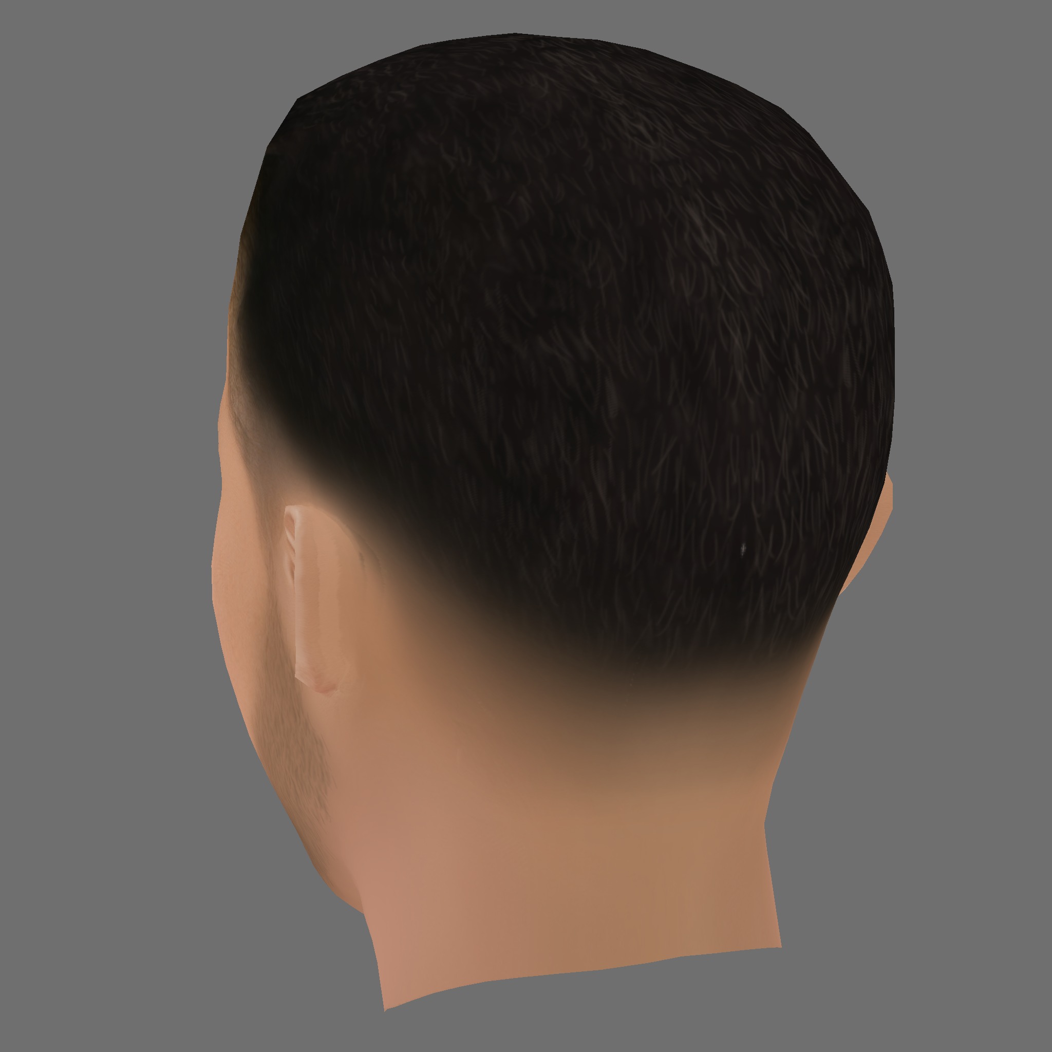 Chi Lewis-Parry Head - Low poly head for game Low-poly 3D model_3