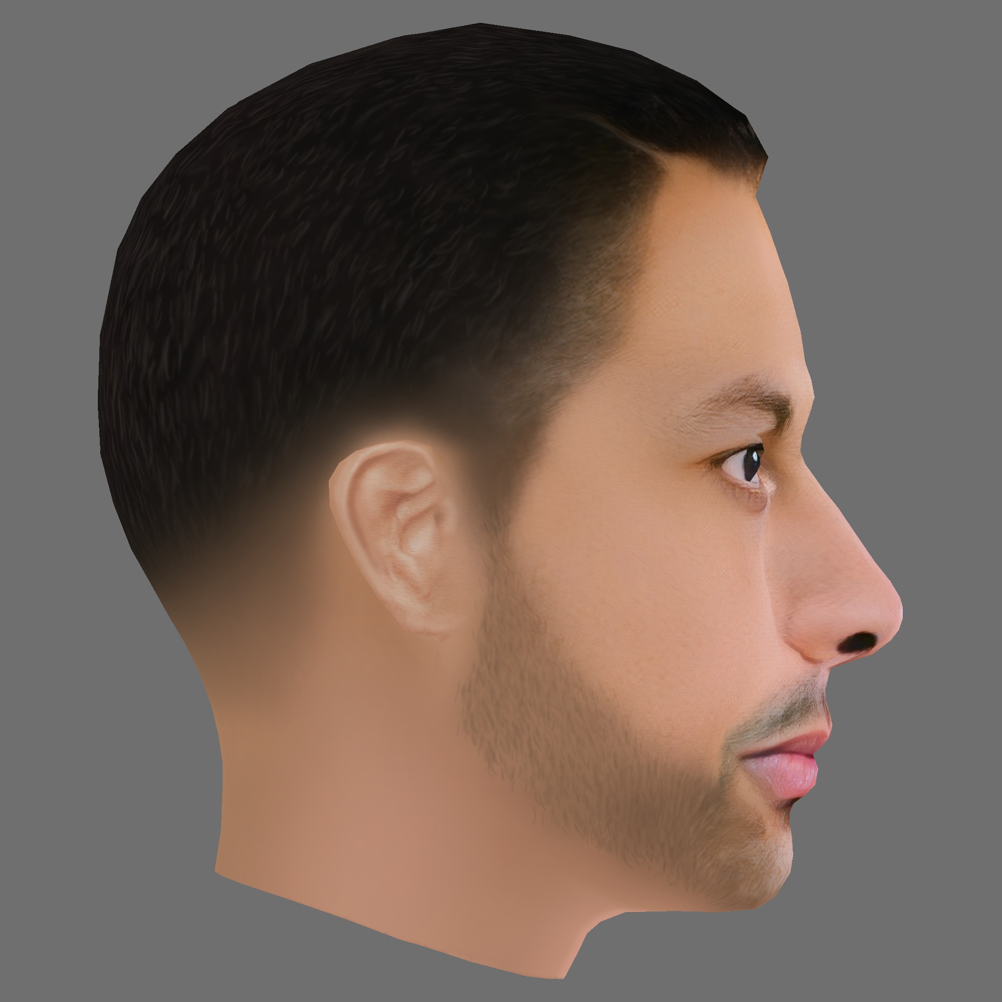 Chi Lewis-Parry Head - Low poly head for game Low-poly 3D model_5