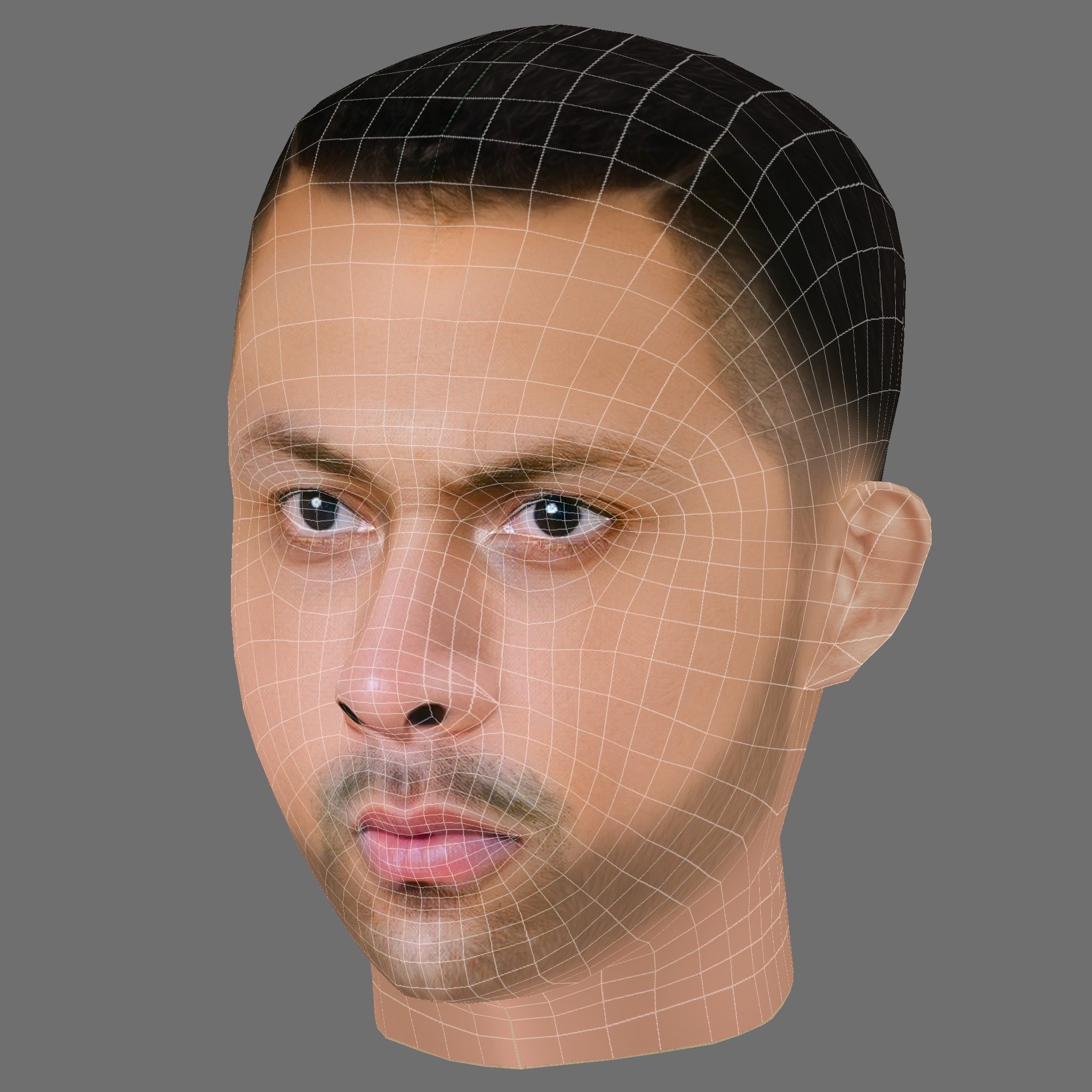 Chi Lewis-Parry Head - Low poly head for game Low-poly 3D model_7