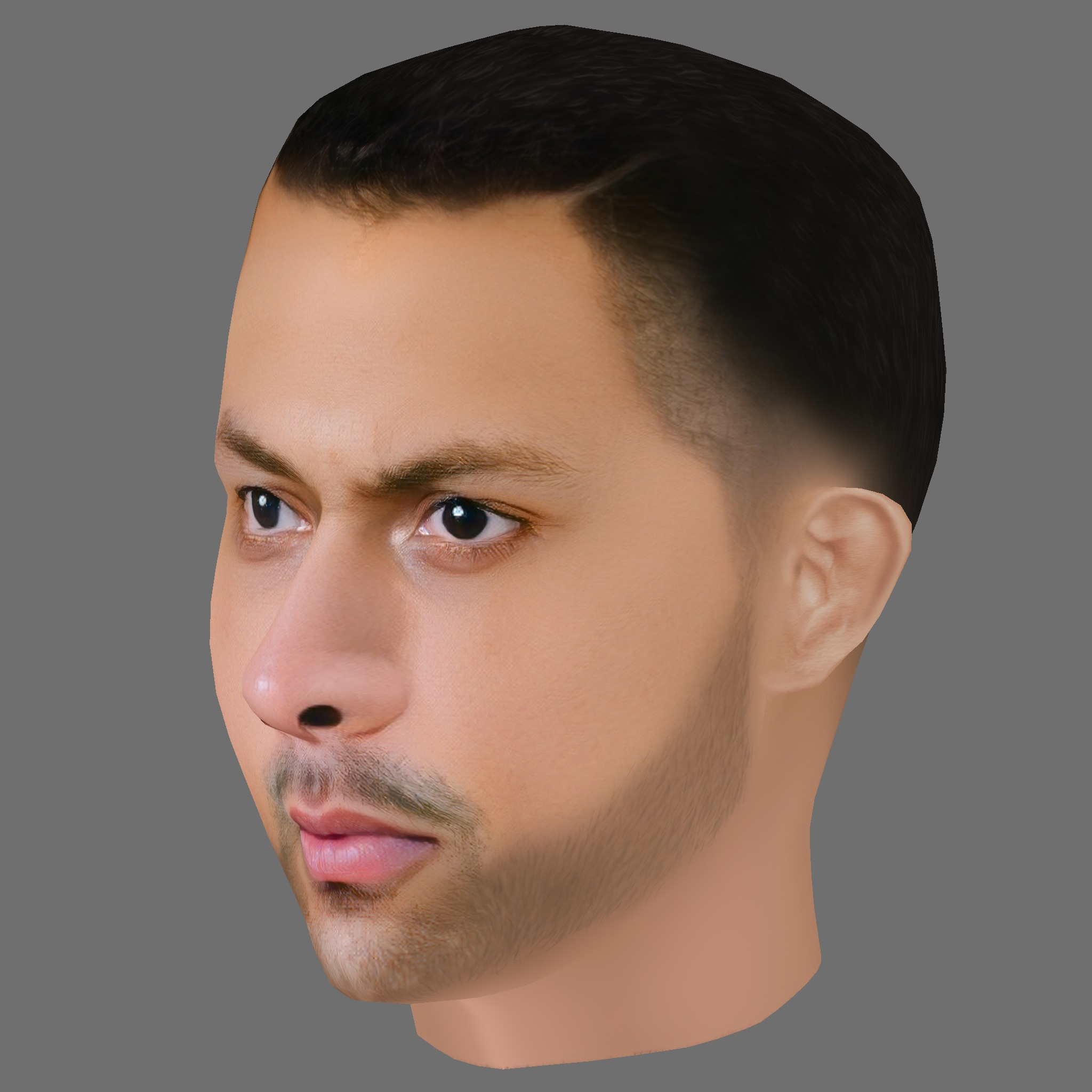 Chi Lewis-Parry Head - Low poly head for game Low-poly 3D model_1
