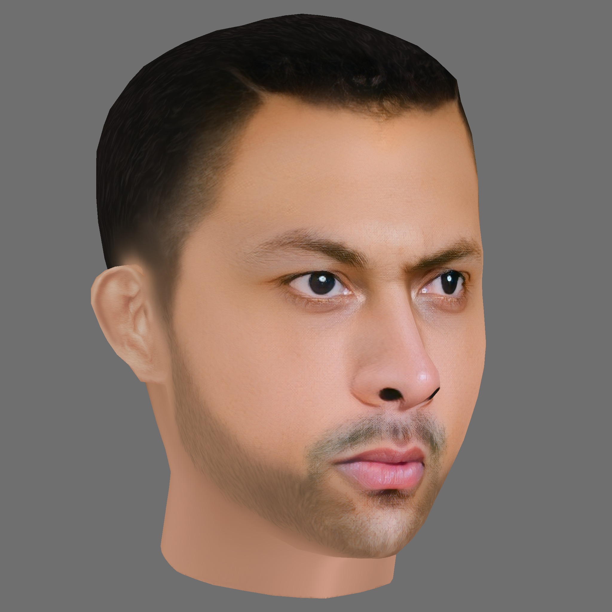 Chi Lewis-Parry Head - Low poly head for game Low-poly 3D model_6
