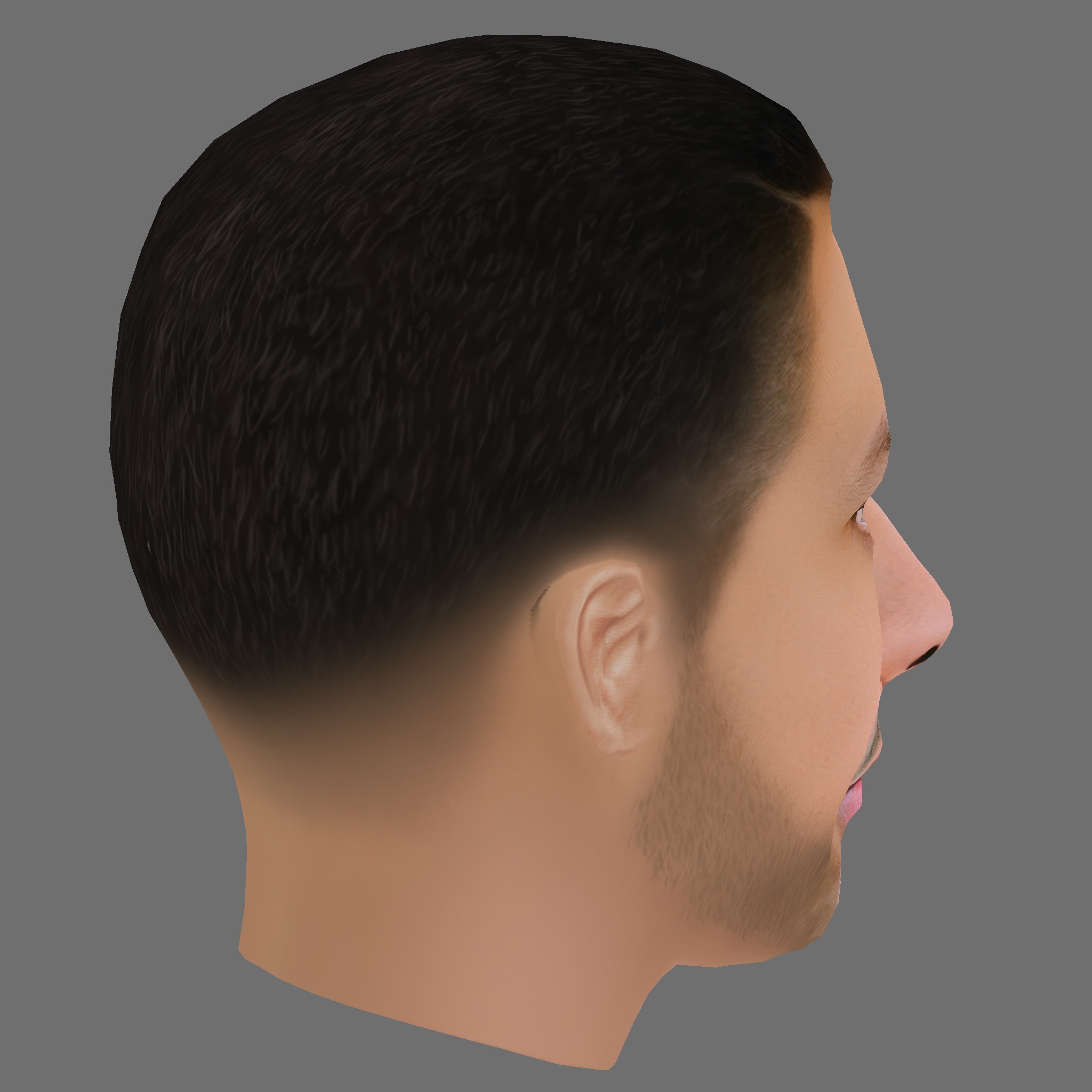 Chi Lewis-Parry Head - Low poly head for game Low-poly 3D model_4