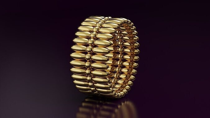 ellipse and sphere band Ring N2  Free 3D print model