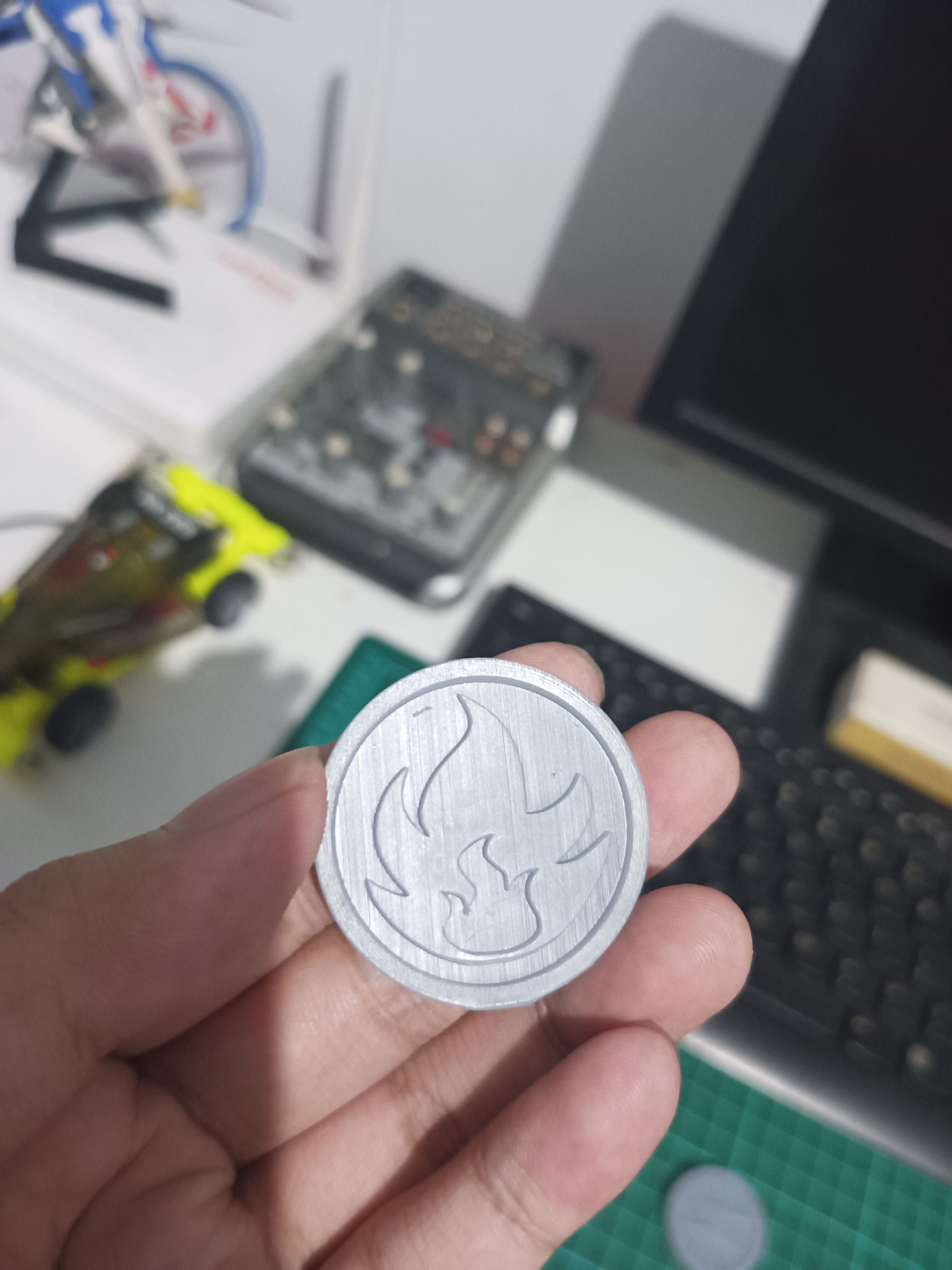 Pokemon element coin 3D print model_5