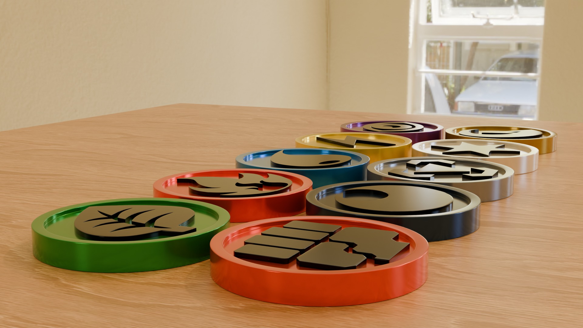 Pokemon element coin 3D print model_2