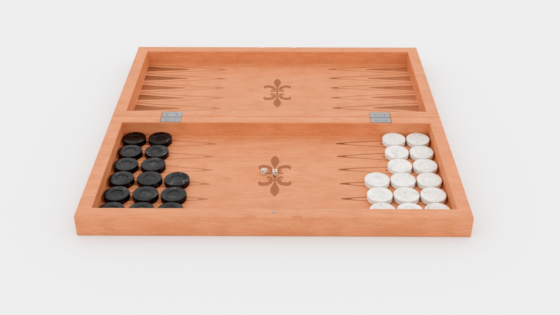 Backgammon Board Game PBR Low-poly 3D Model Low-poly 3D model_21