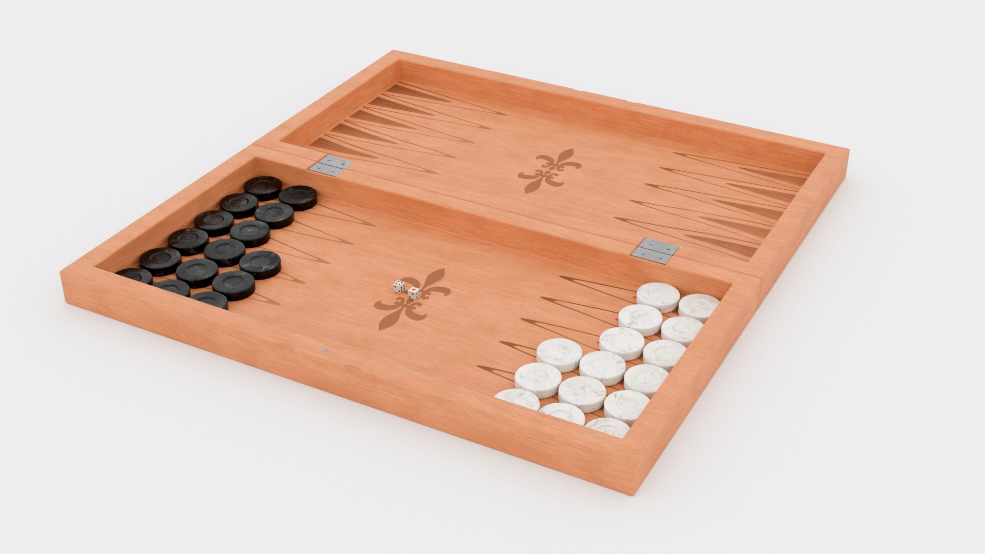 Backgammon Board Game PBR Low-poly 3D Model Low-poly 3D model_20