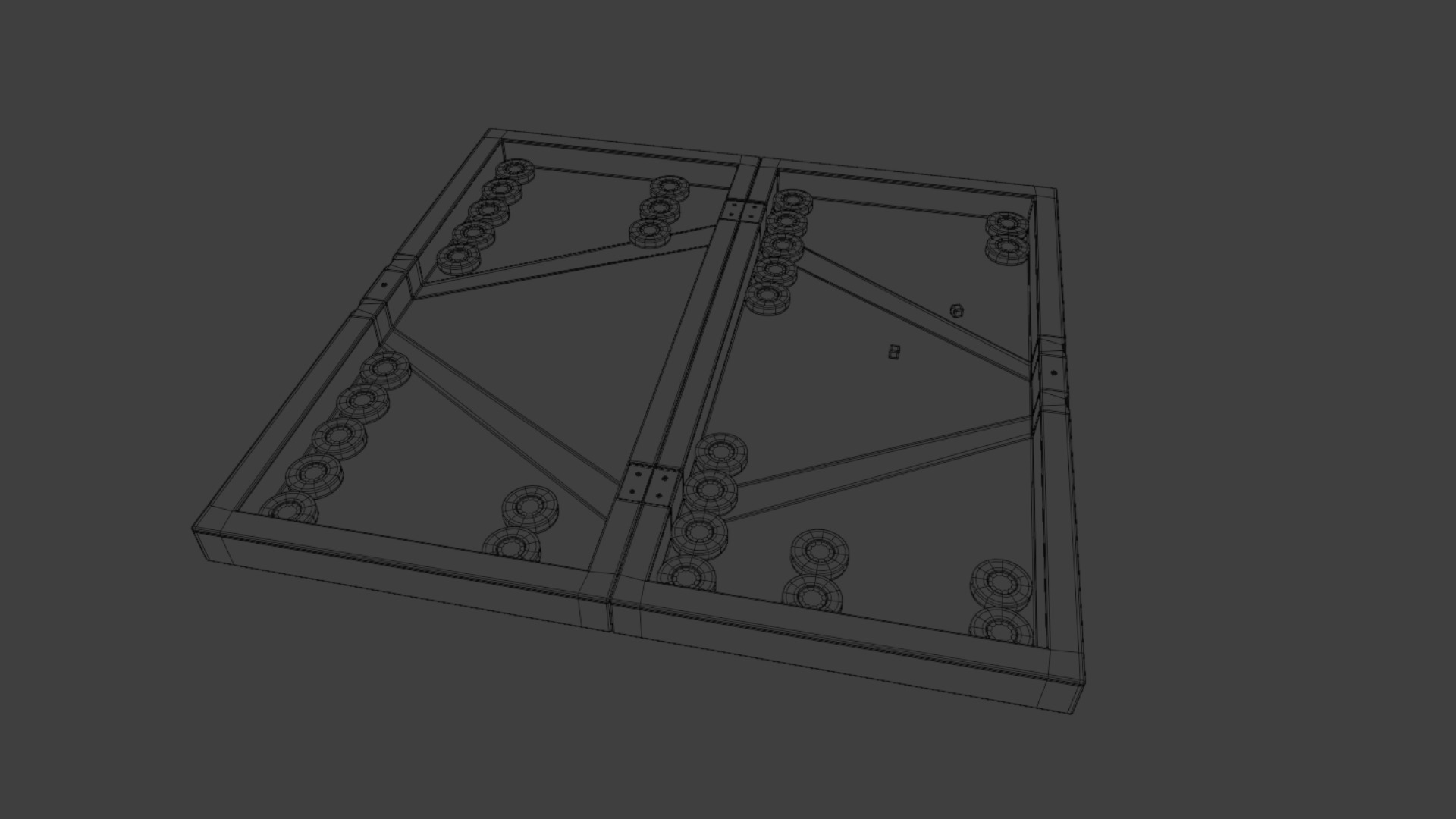 Backgammon Board Game PBR Low-poly 3D Model Low-poly 3D model_8