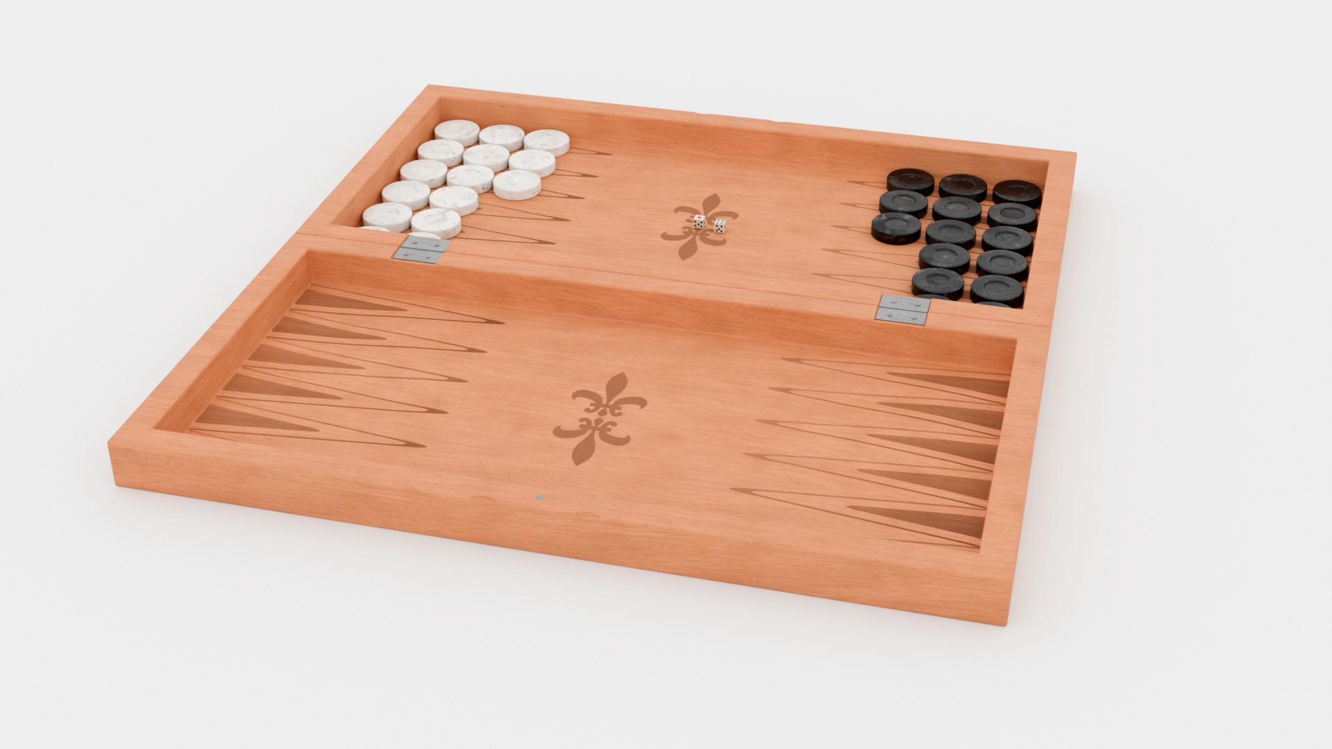 Backgammon Board Game PBR Low-poly 3D Model Low-poly 3D model_13