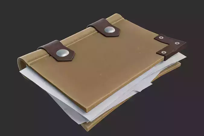 a book Low-poly 3D model