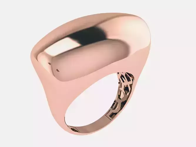Dome Plain gold ring 3D print model