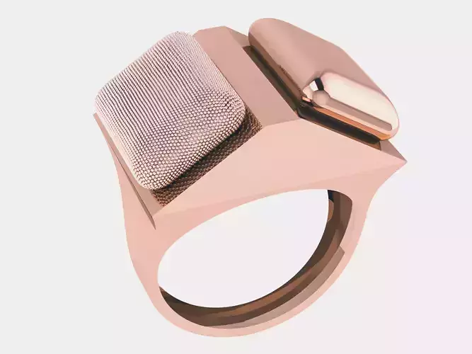 Color illusion Plain gold ring 3D print model