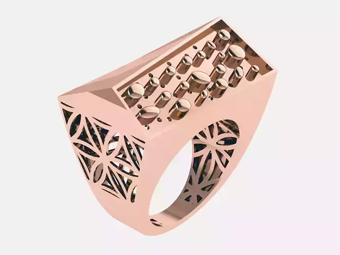 Japanese House Dome Plain gold ring 3D print model