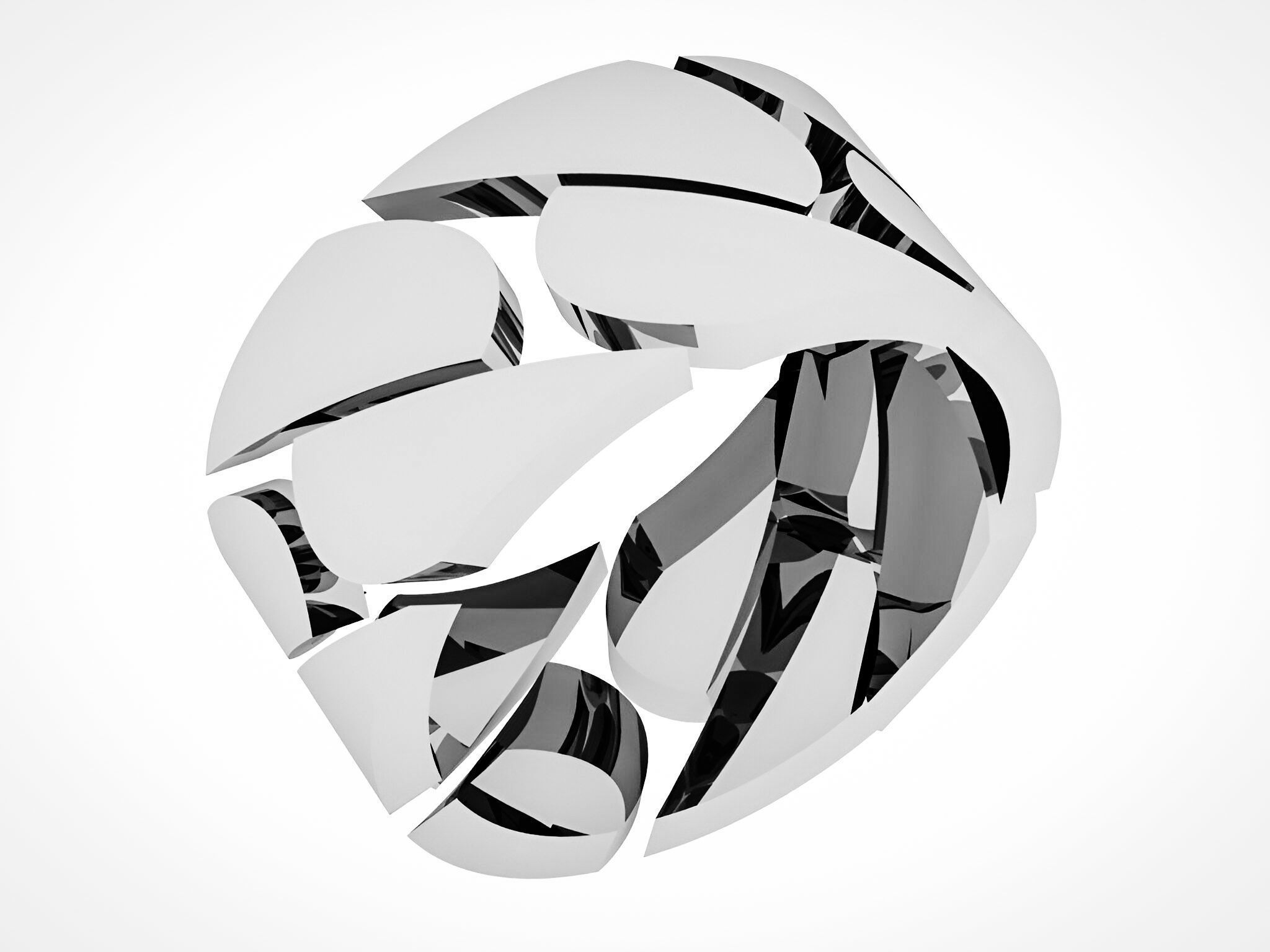 Monaco Cuban Plain gold ring 3D print model_2