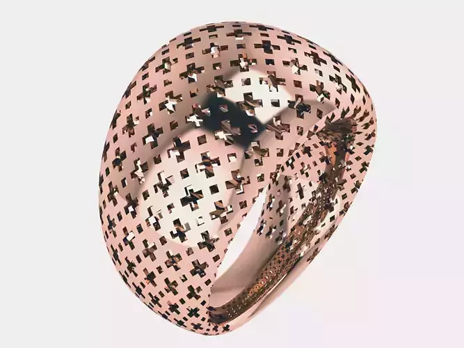 Swiss Plus Wire Mesh Plain gold ring 3D print model