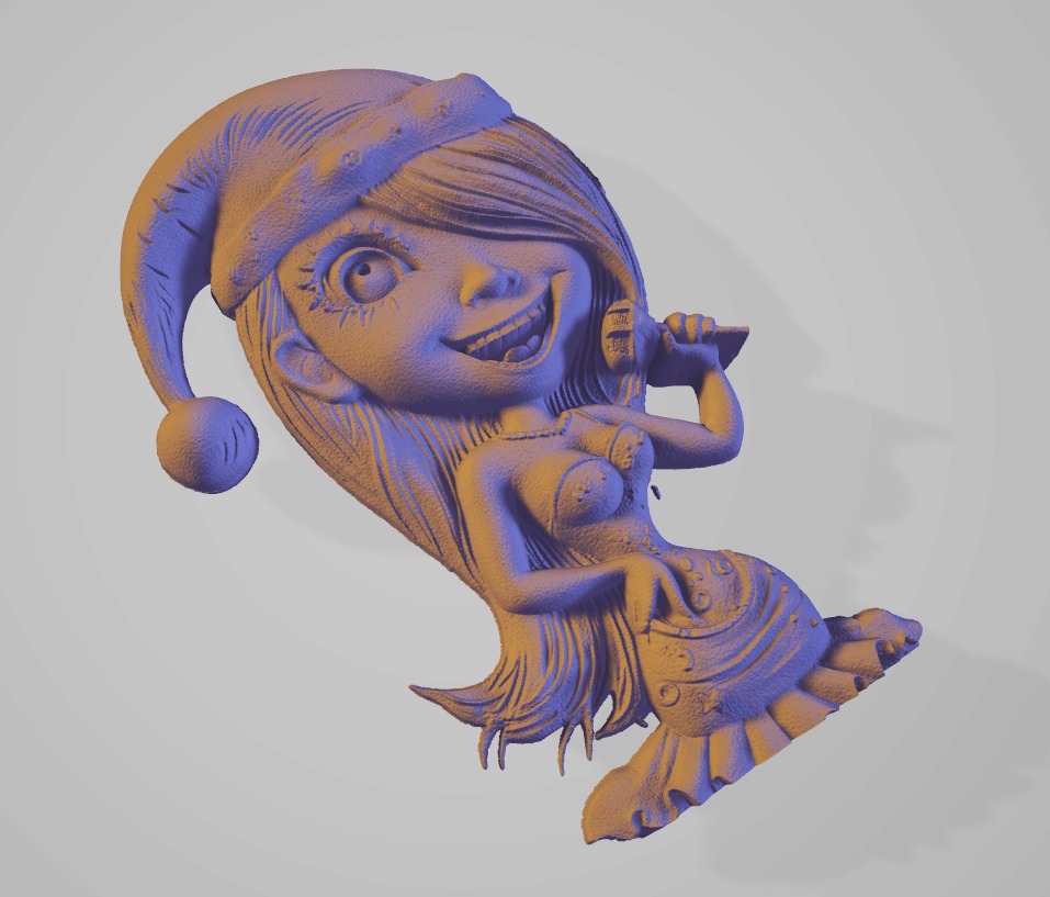 Mariah Carey Christmas Cartoon Keychain 3D print model_1