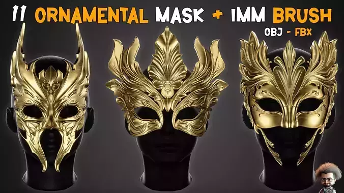 11 HQ Ornamental Mask and IMM Brush   Vol 31  