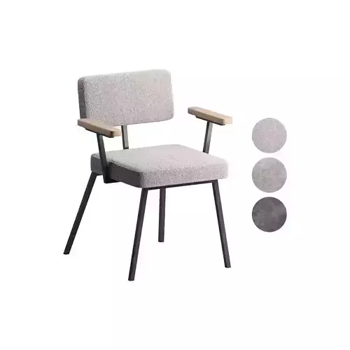 KRAB with solid wood armrests
