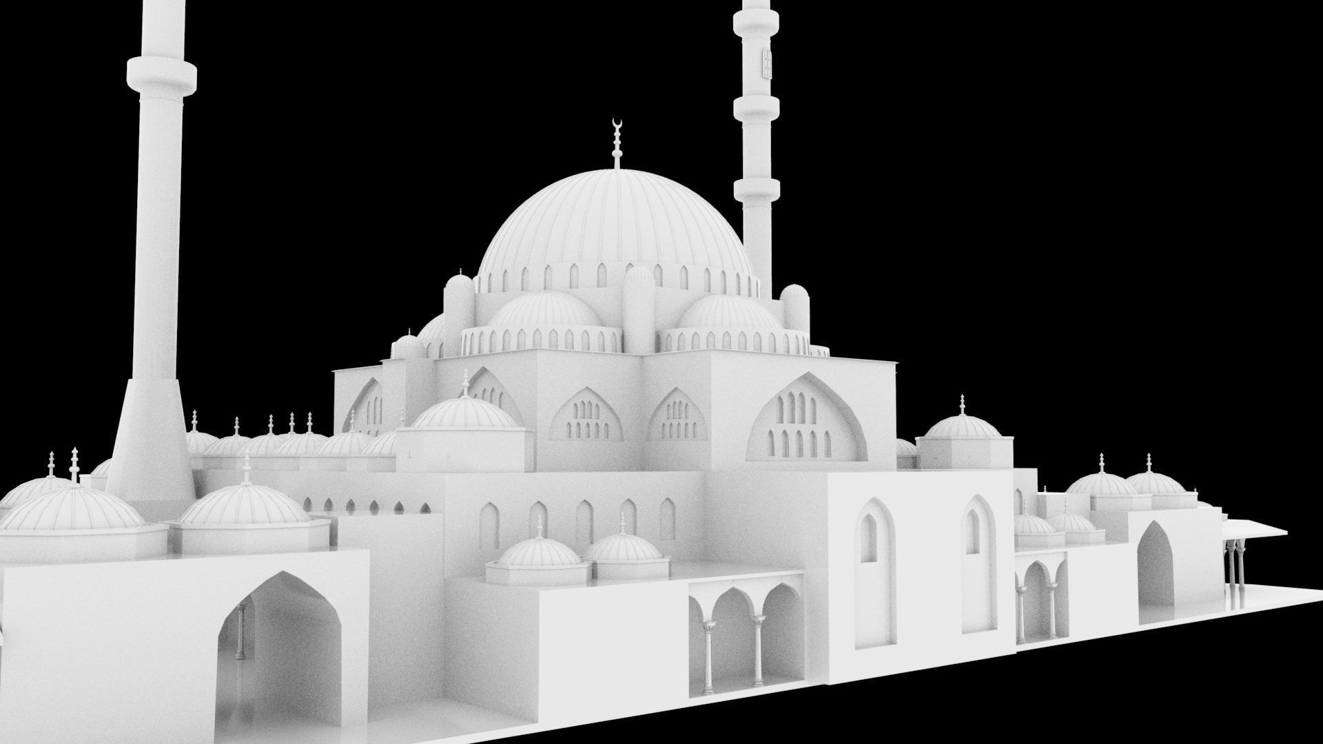 Sharjah Mosque  3D model_15