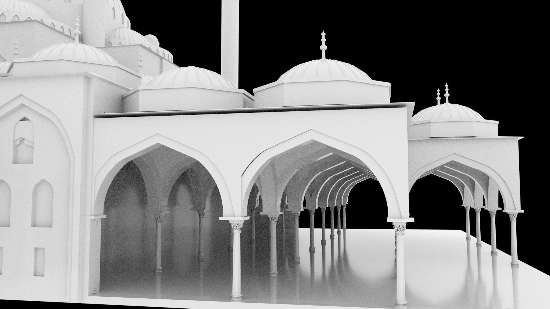 Sharjah Mosque  3D model_2