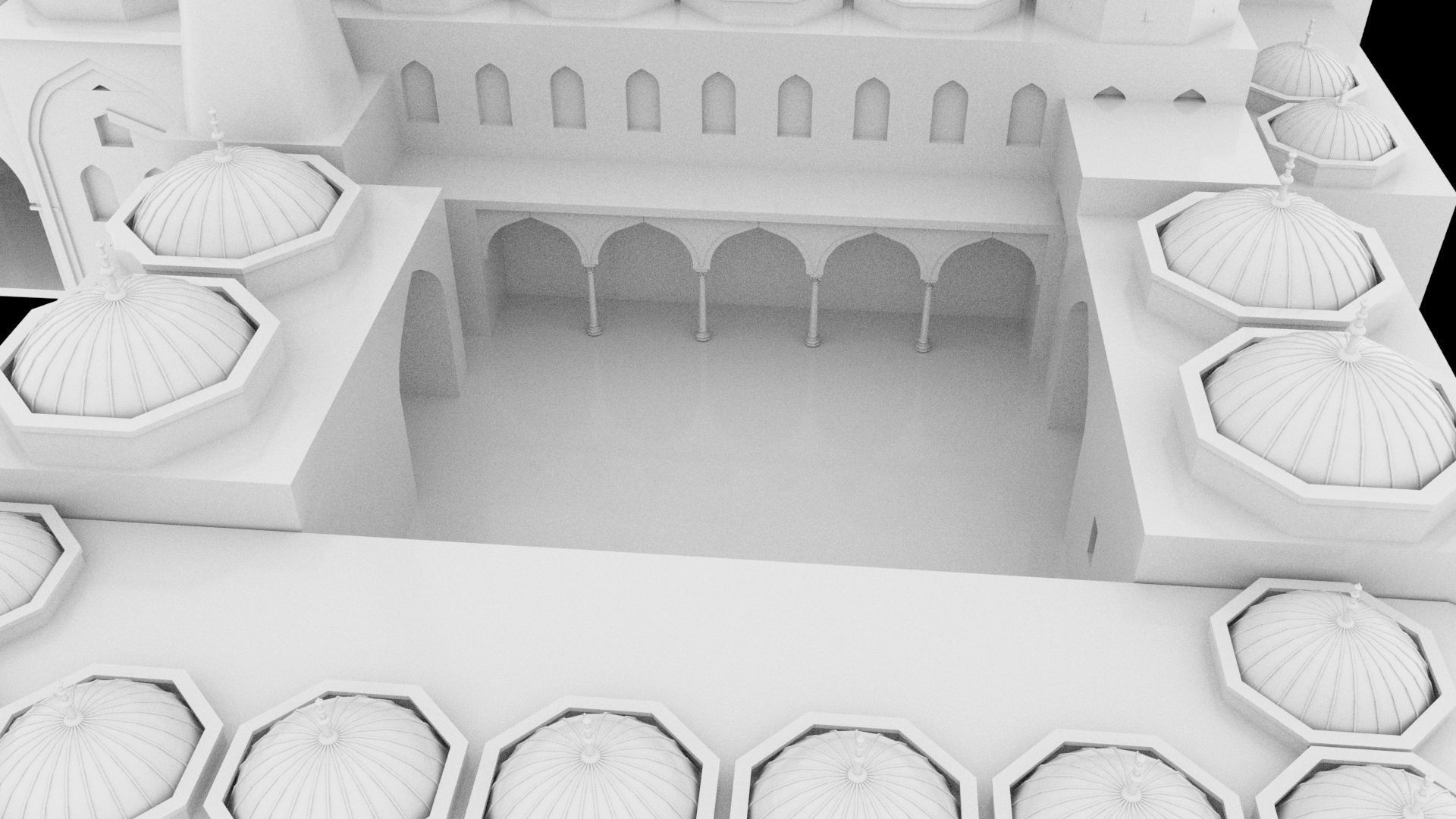 Sharjah Mosque  3D model_6