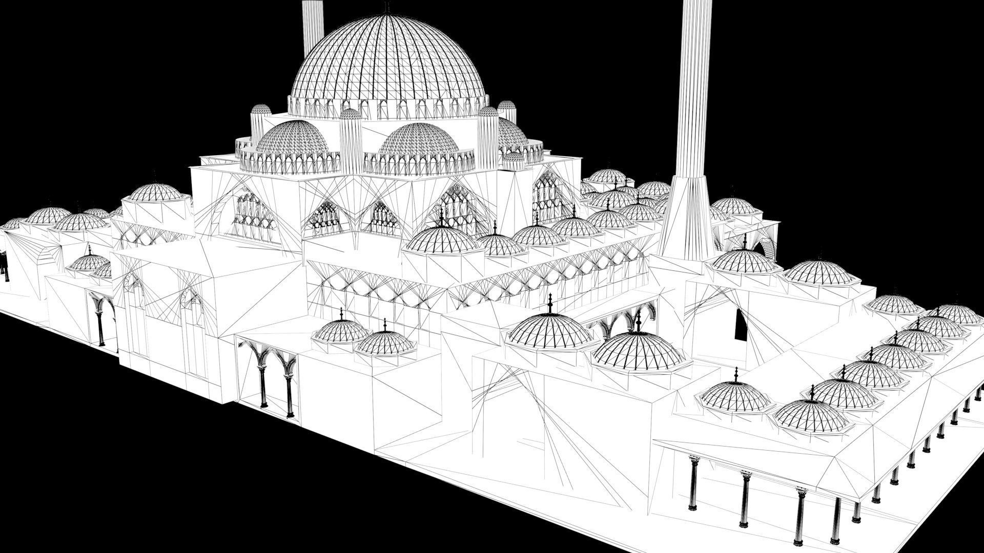 Sharjah Mosque  3D model_10