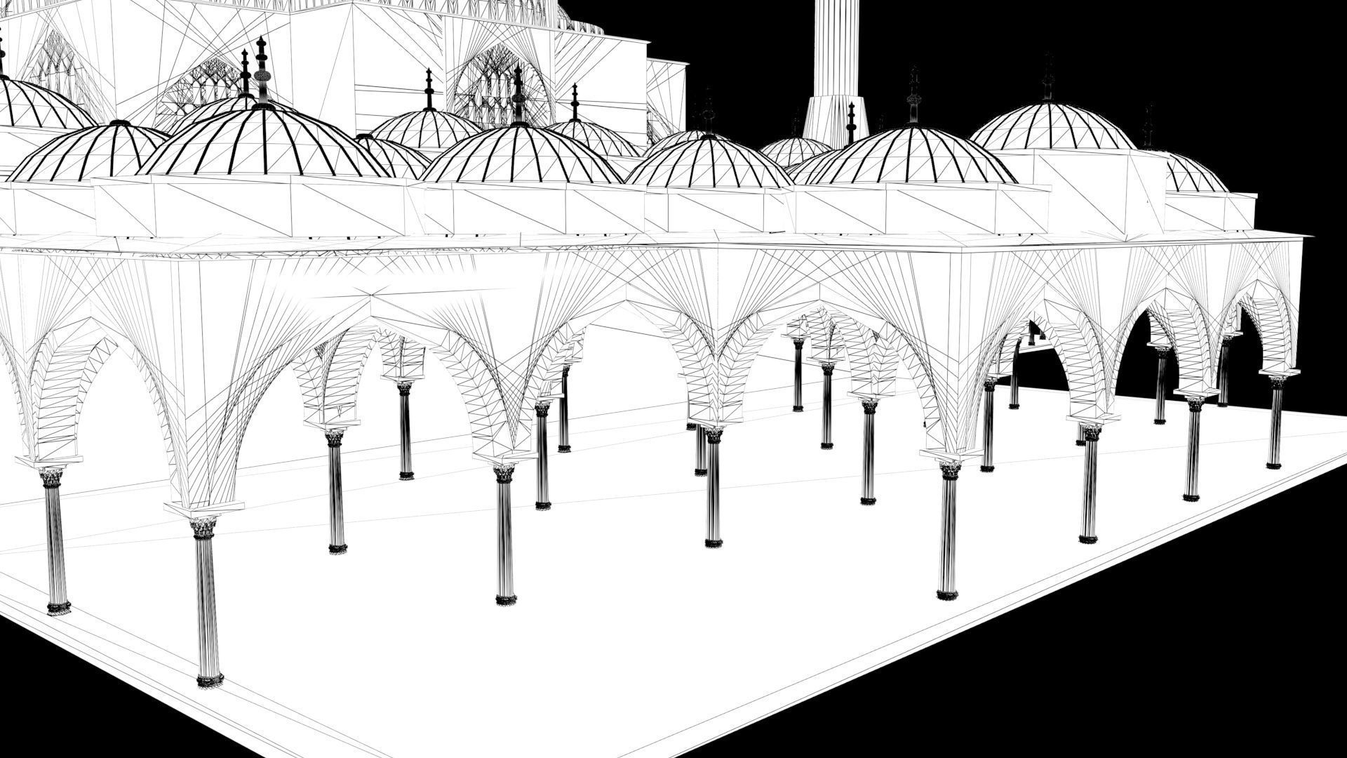 Sharjah Mosque  3D model_12