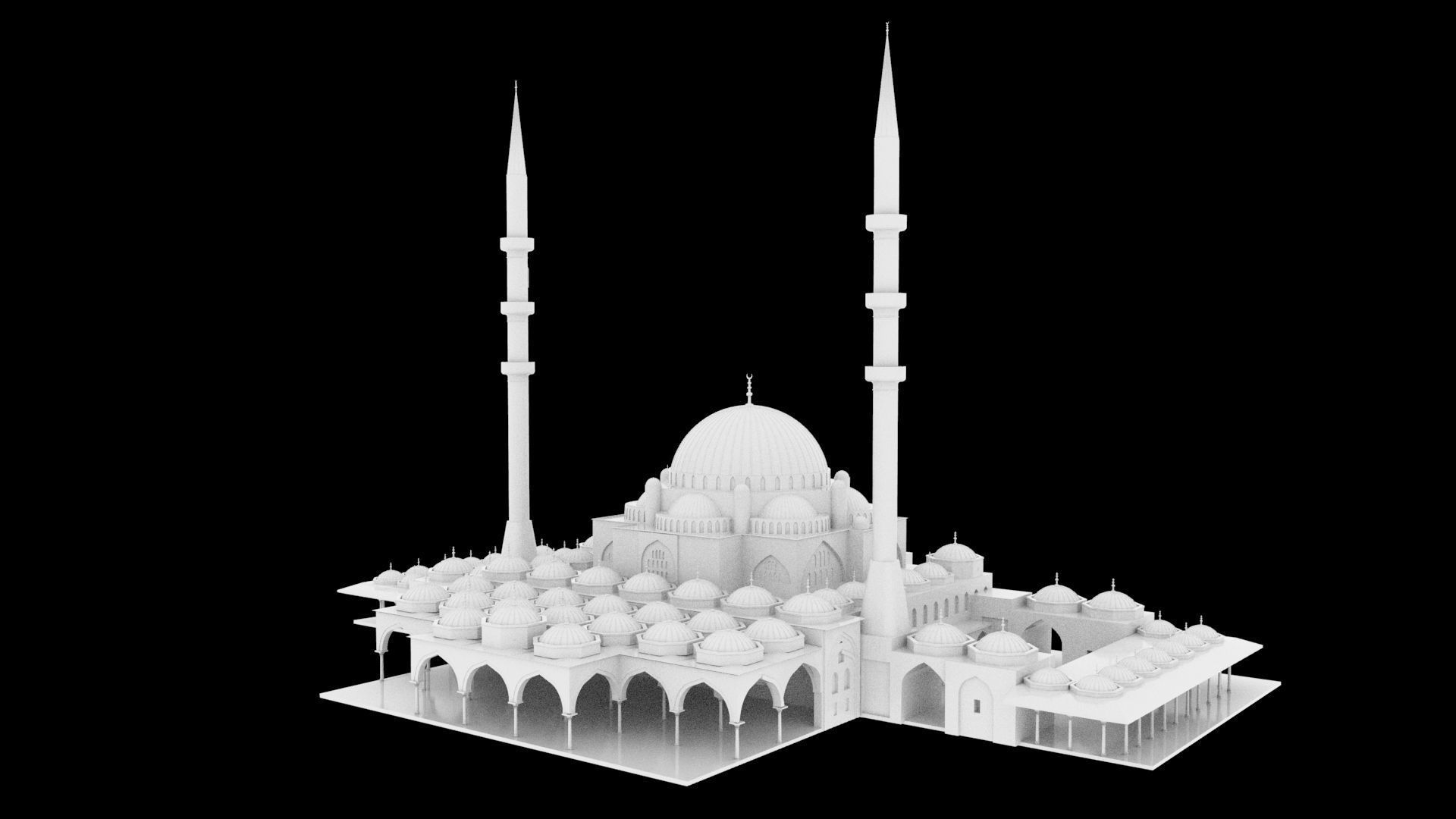 Sharjah Mosque  3D model_11