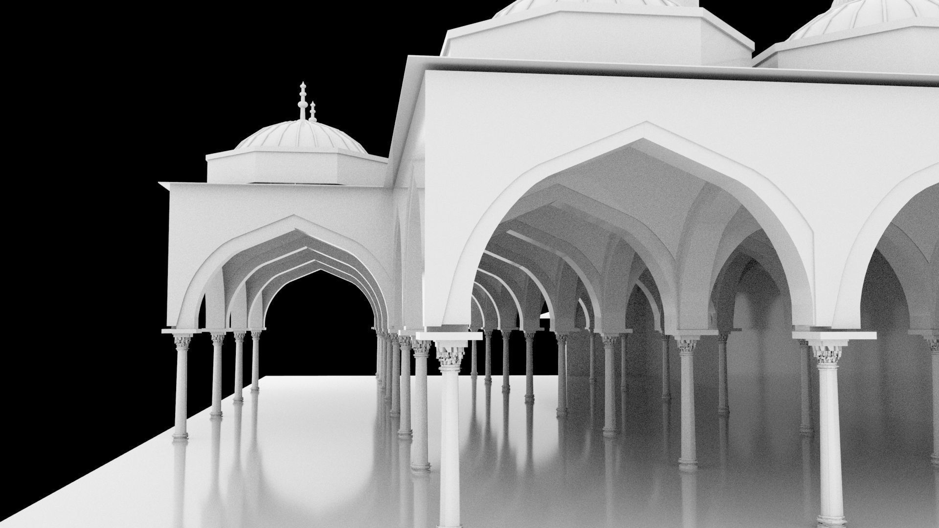 Sharjah Mosque  3D model_3