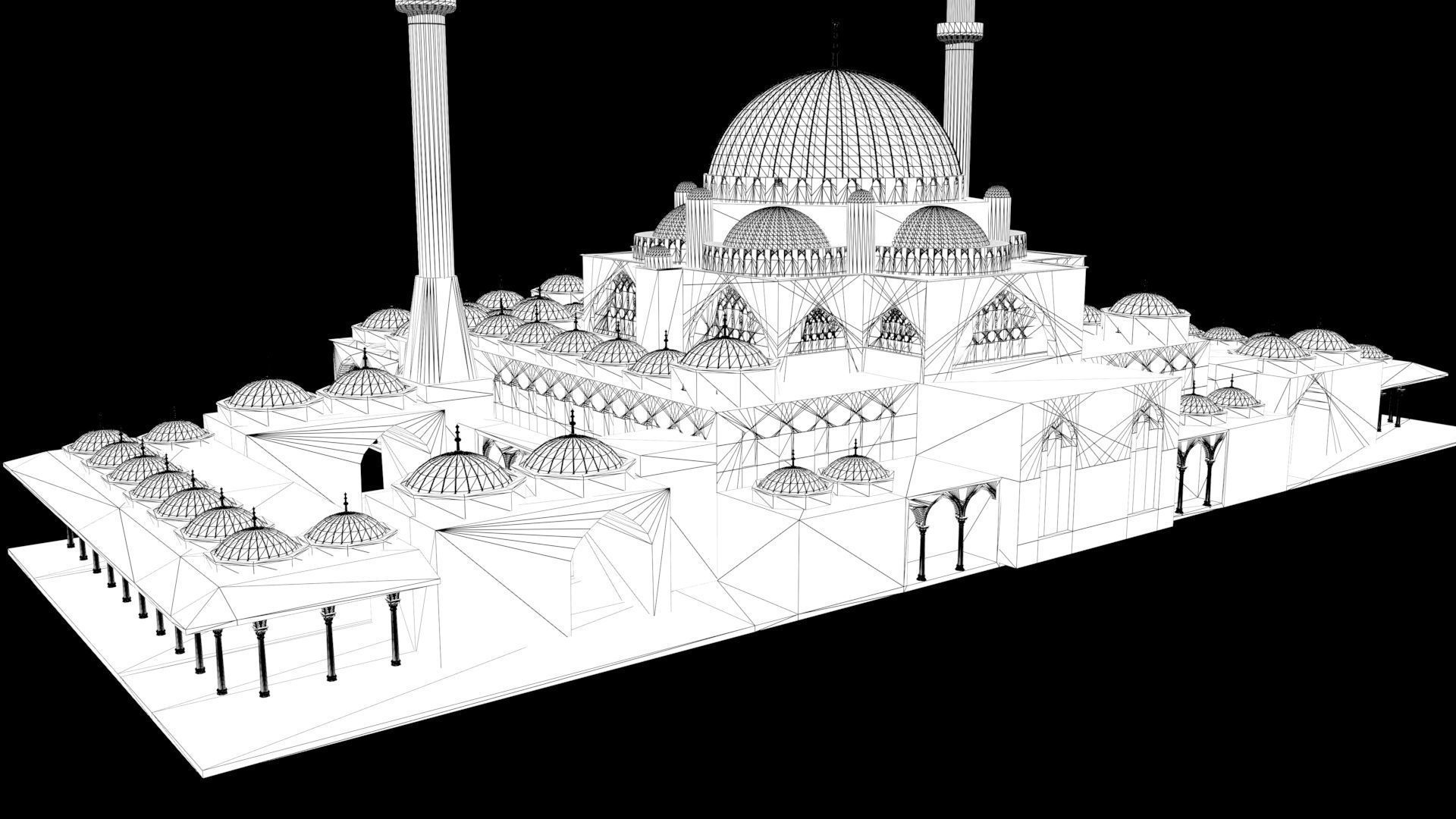 Sharjah Mosque  3D model_9