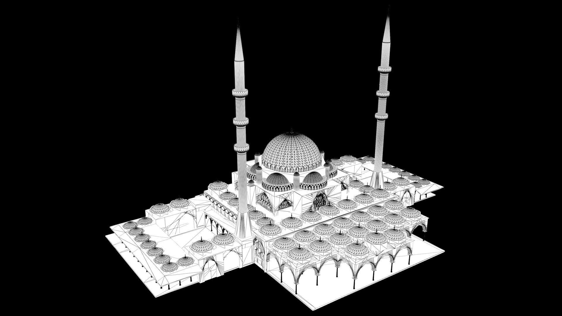 Sharjah Mosque  3D model_7
