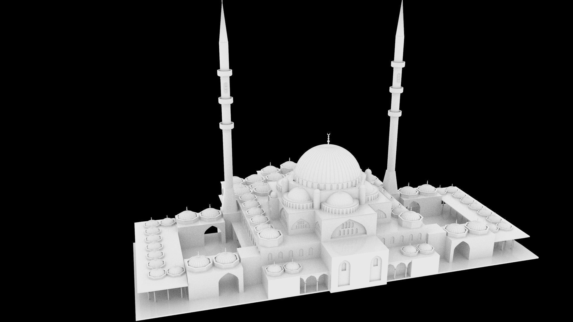 Sharjah Mosque  3D model_13