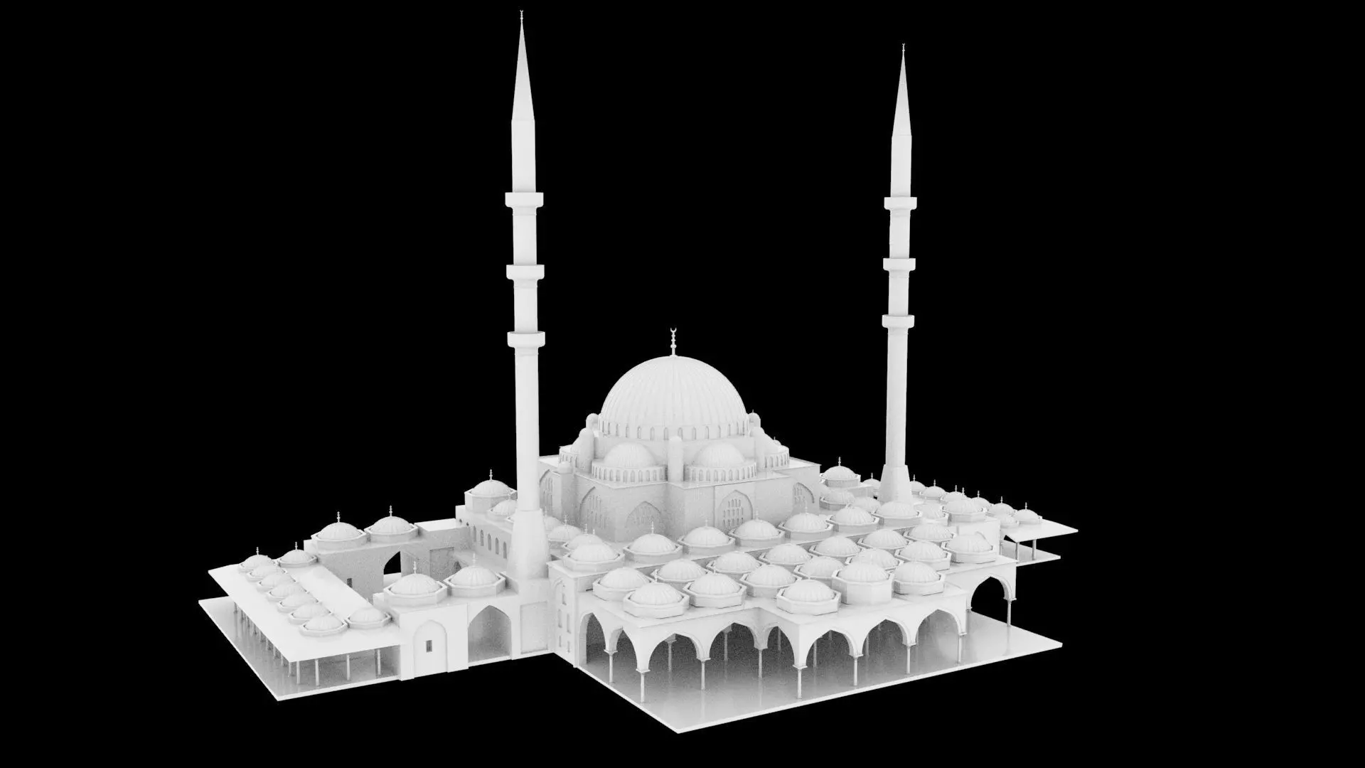 Sharjah Mosque  3D model_0
