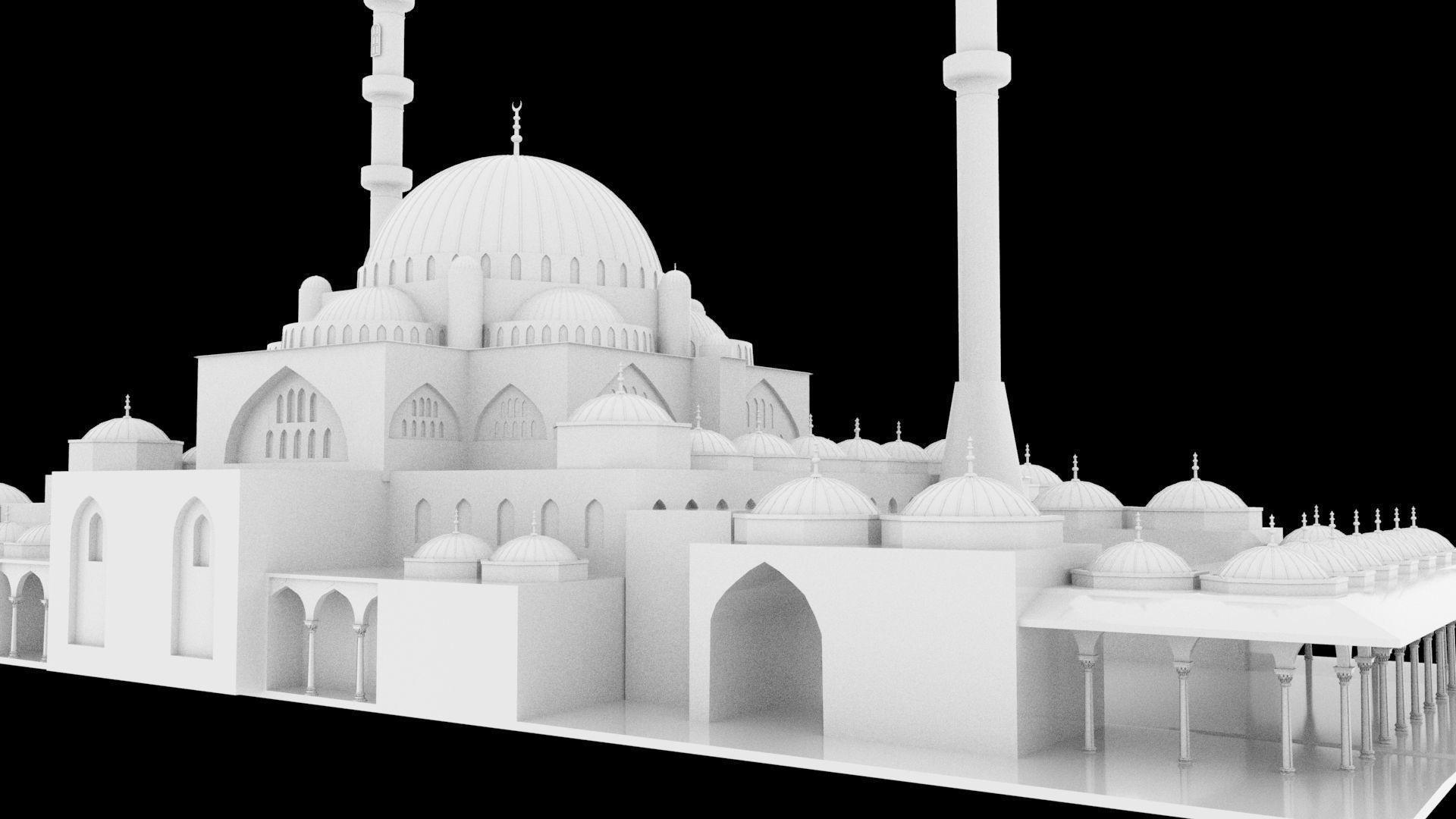 Sharjah Mosque  3D model_16
