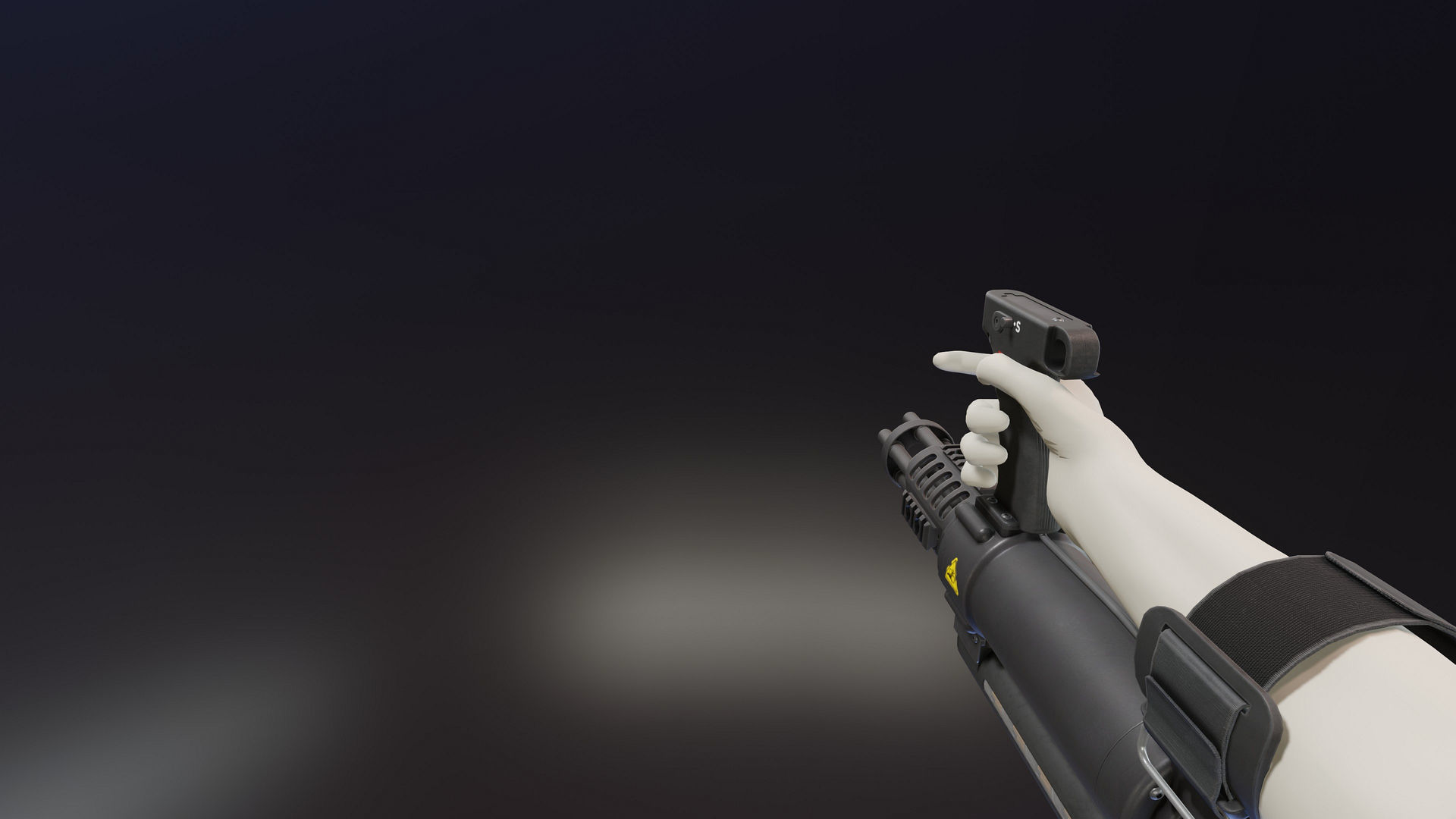Arm Mounted 22LR Minigun Low-poly 3D model_4