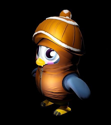 Penguin Low Poly Low-poly 3D model