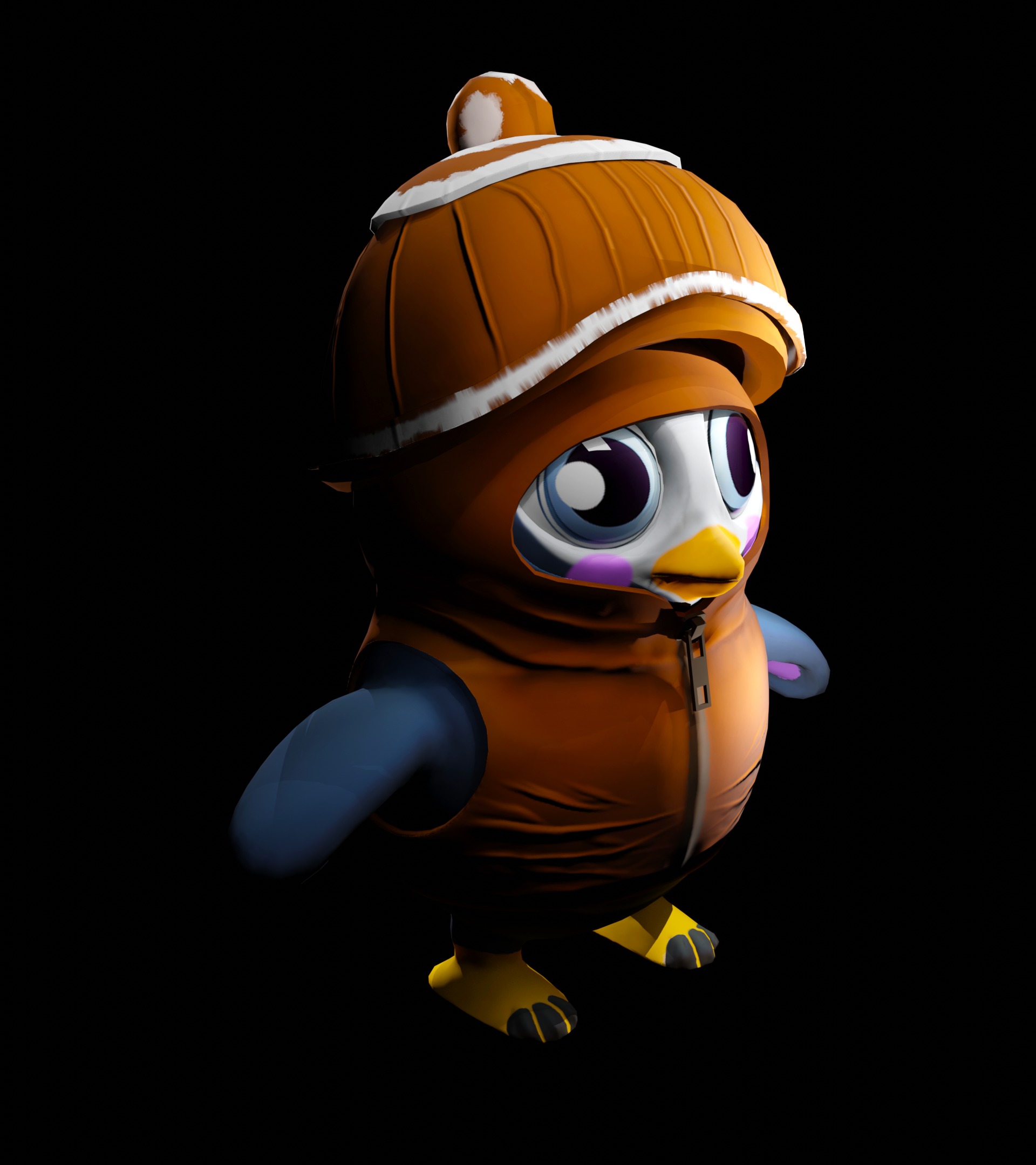 Penguin Low Poly Low-poly 3D model_1