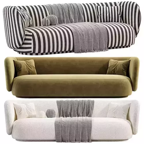 Rico Four Seater Sofa Low-poly 3D model
