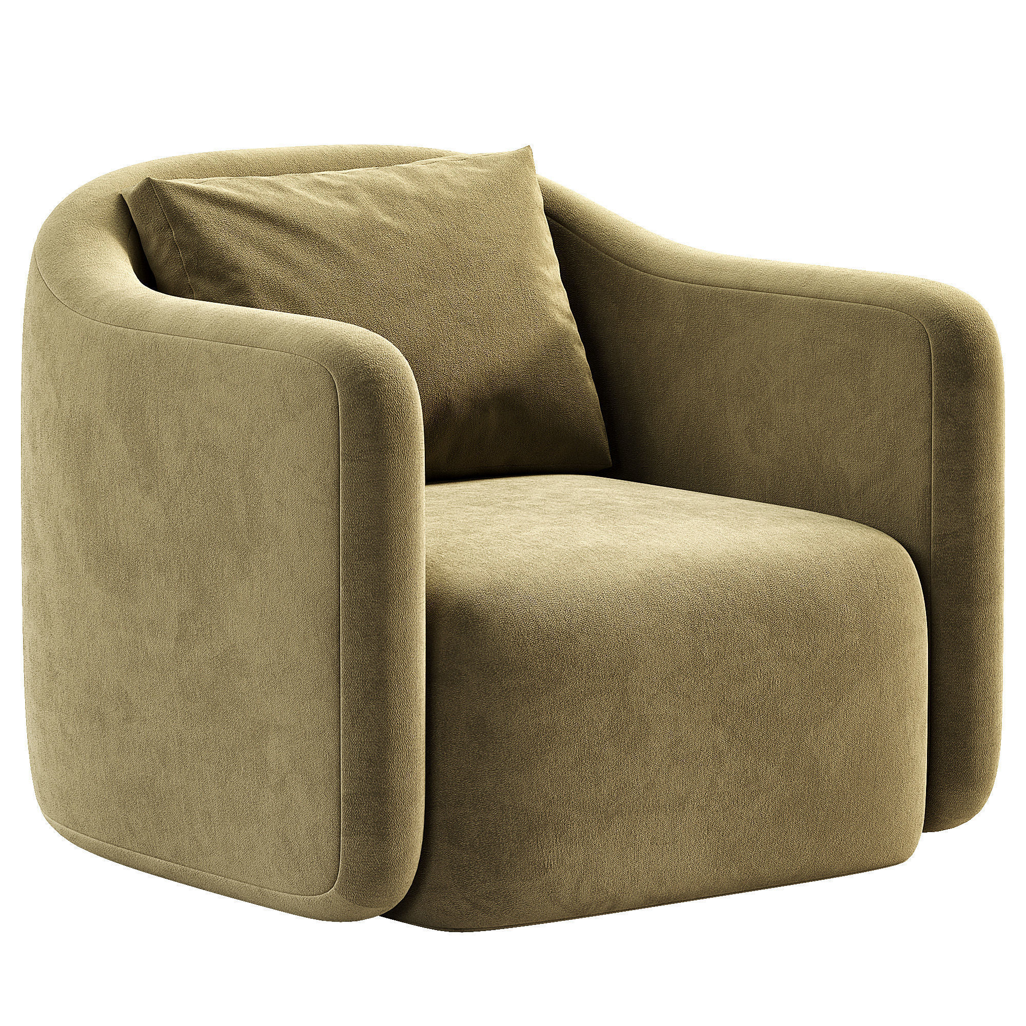 Armchair 83RD Low-poly 3D model_1