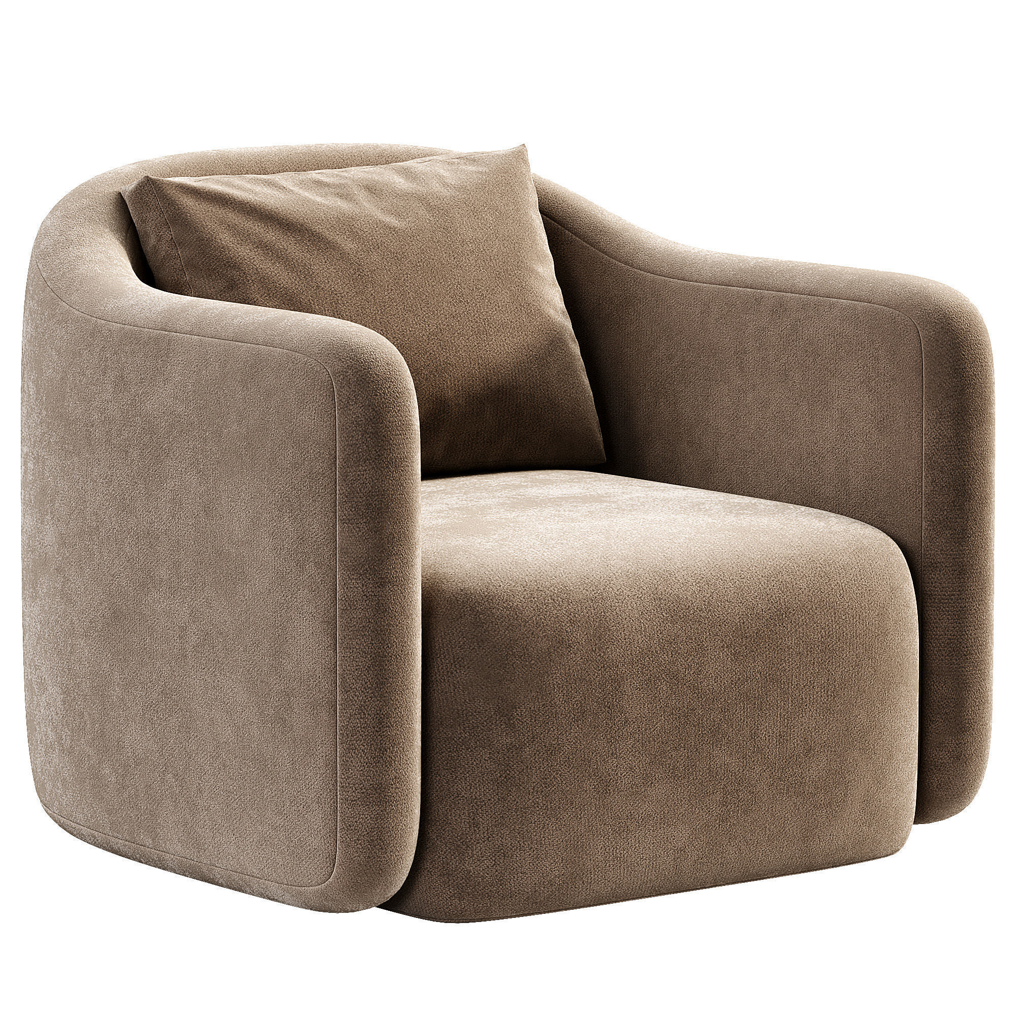 Armchair 83RD Low-poly 3D model_3