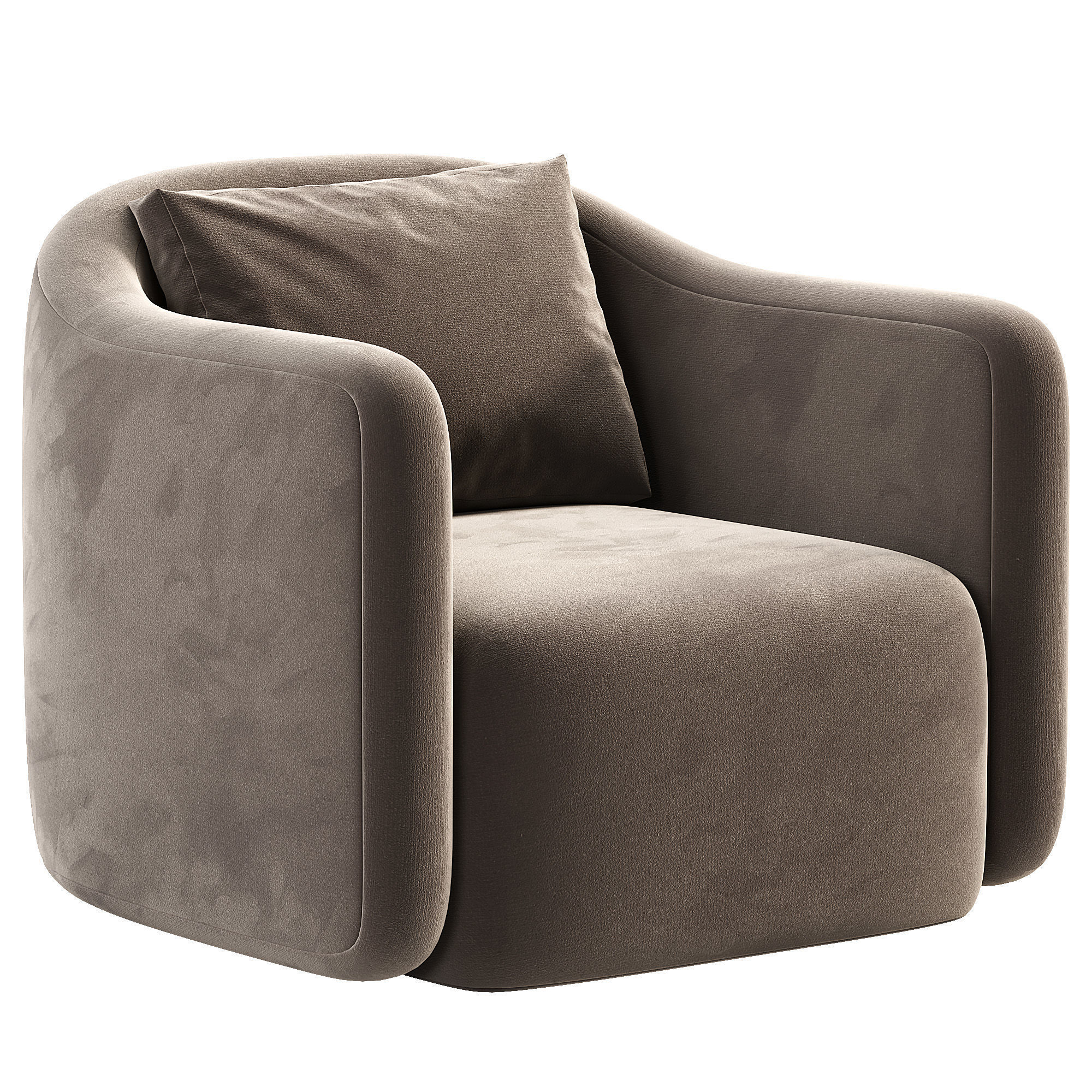 Armchair 83RD Low-poly 3D model_5