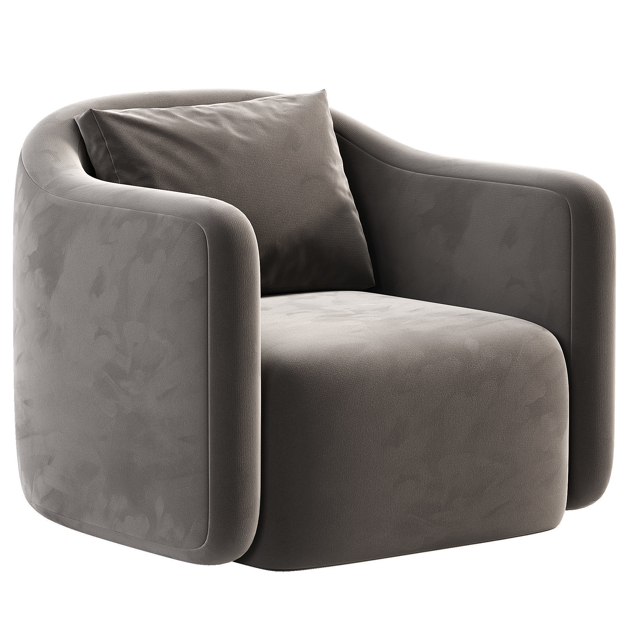 Armchair 83RD Low-poly 3D model_4