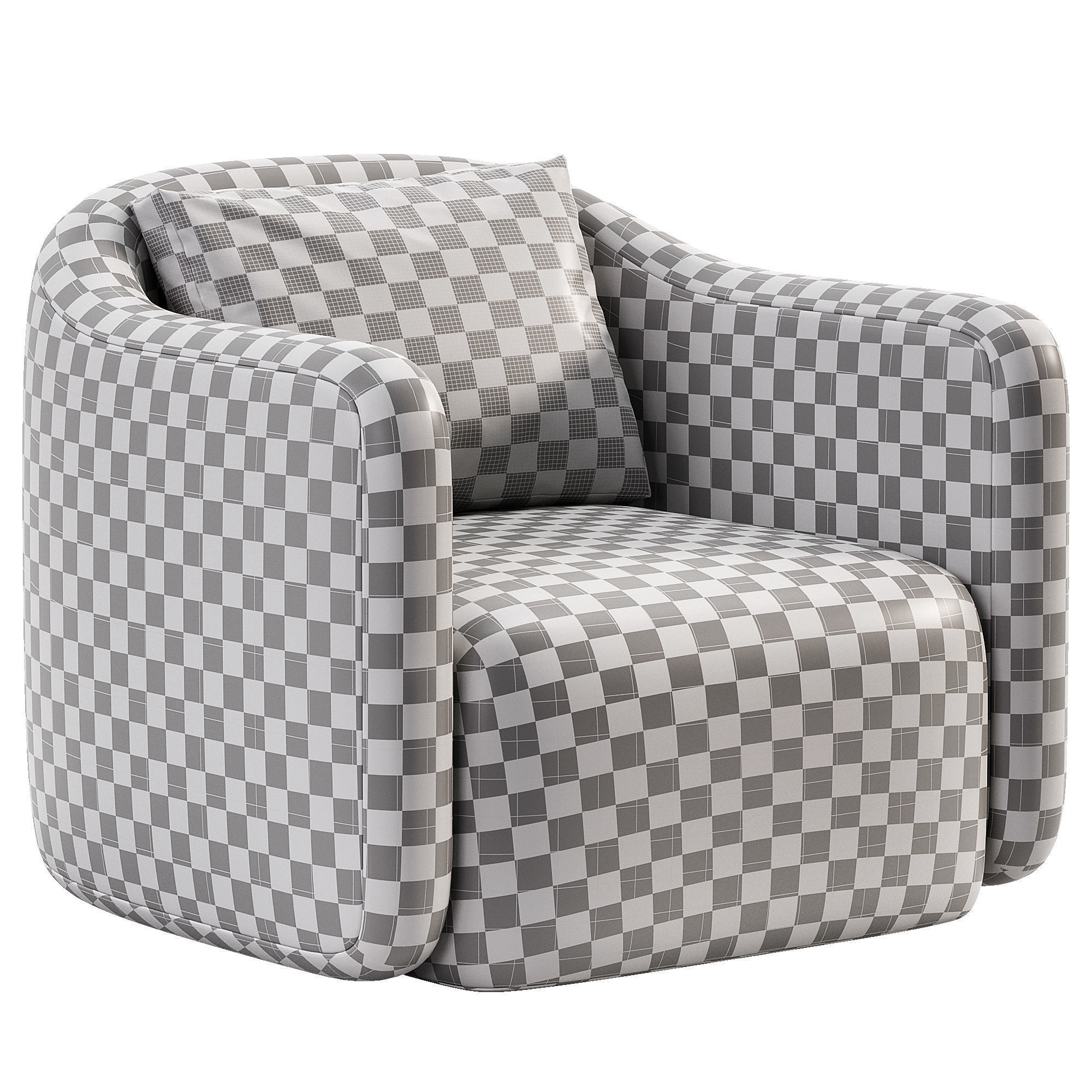 Armchair 83RD Low-poly 3D model_6