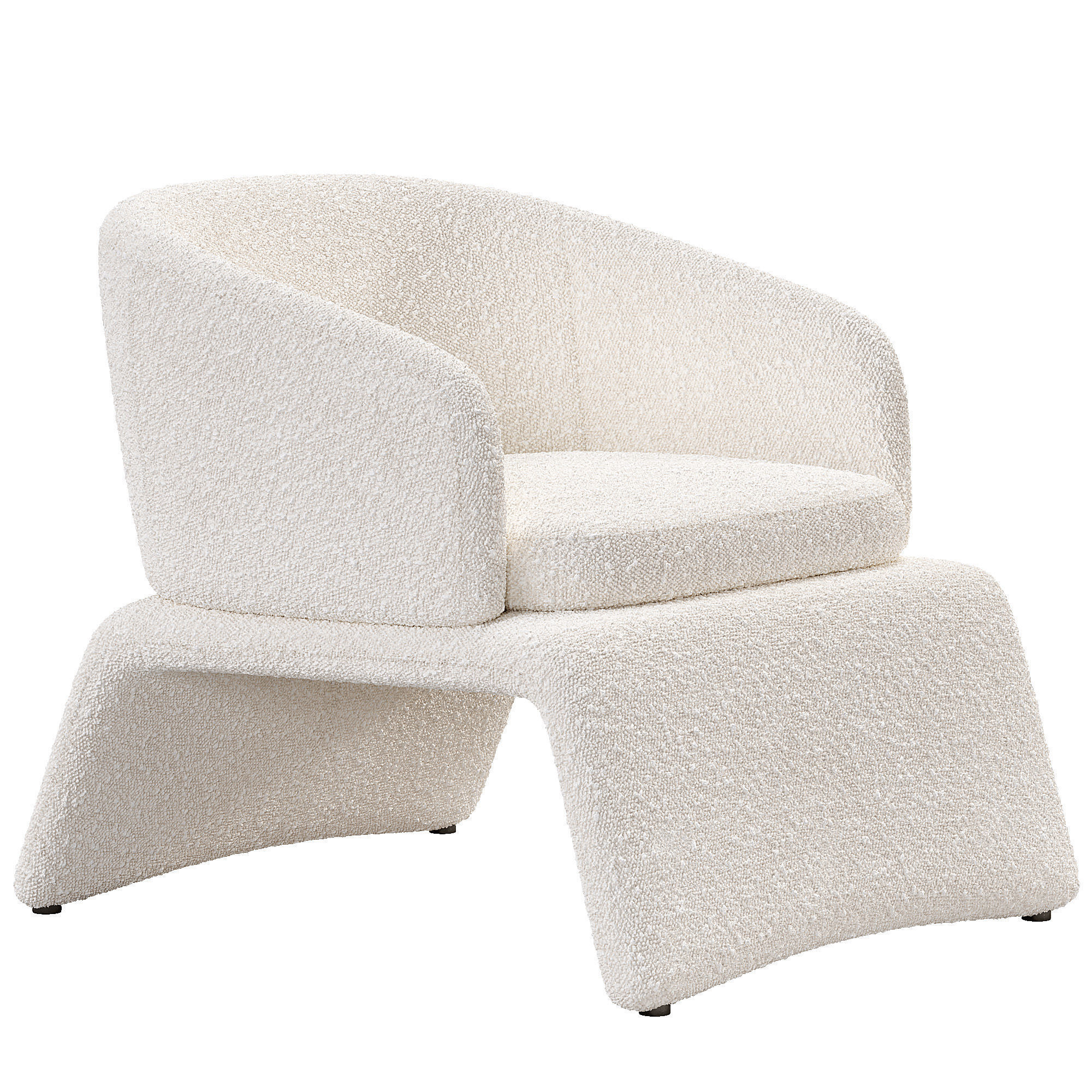 Castor Chair Low-poly 3D model_4