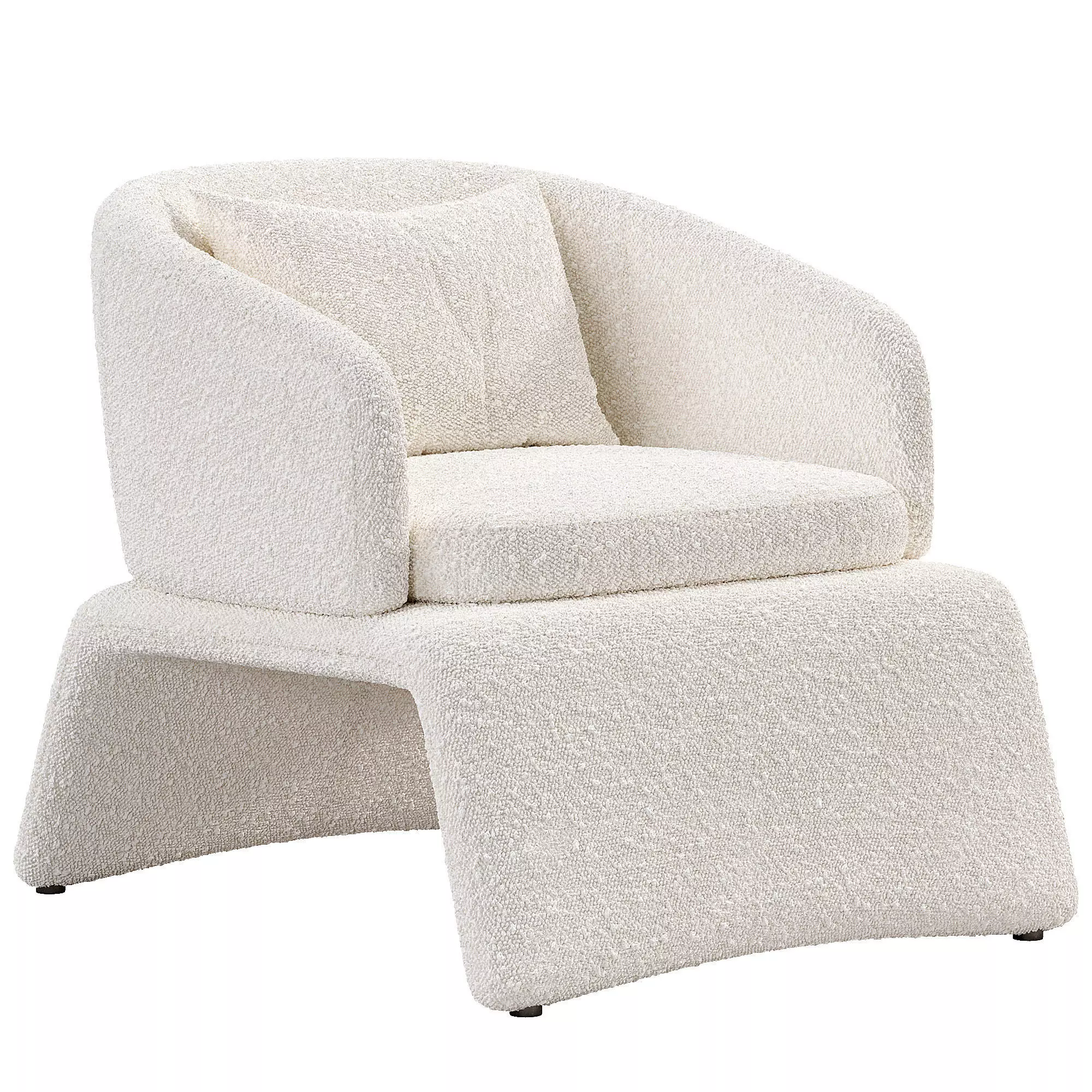 Castor Chair Low-poly 3D model_0